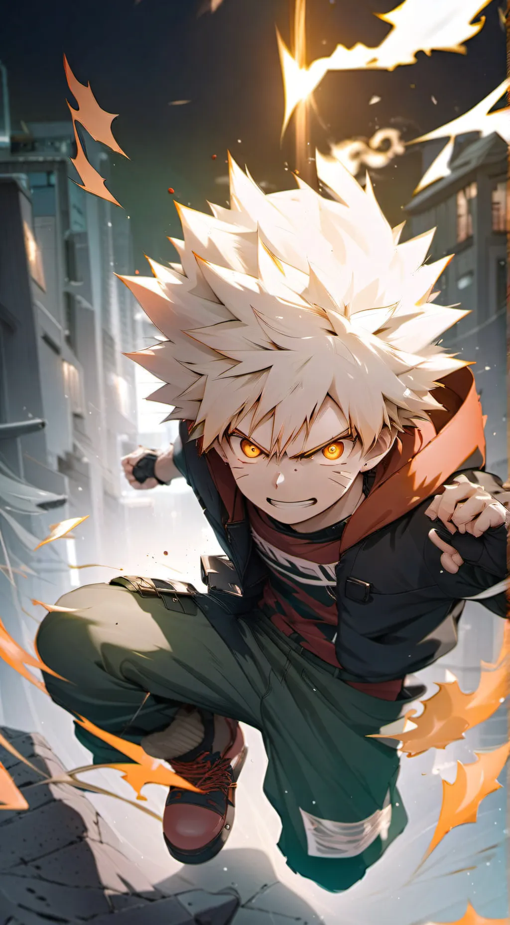 ai character: katsuki bakugo  background