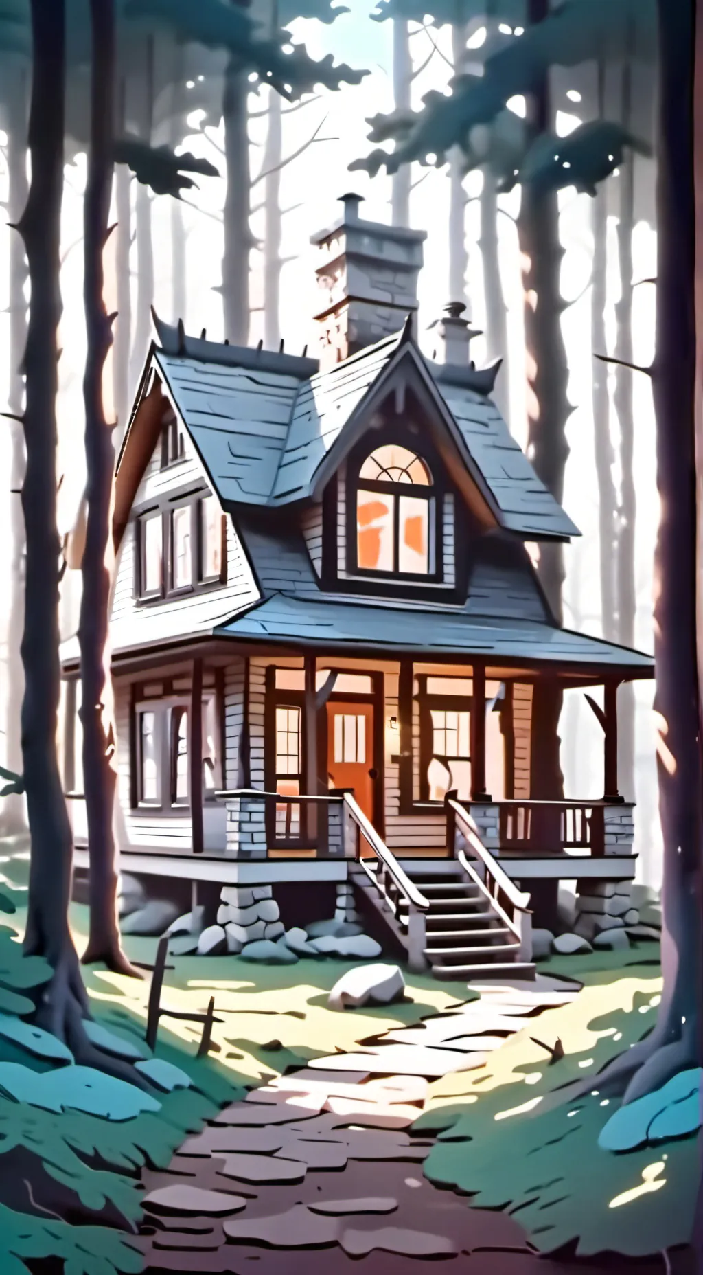 ai character: Gravity falls background