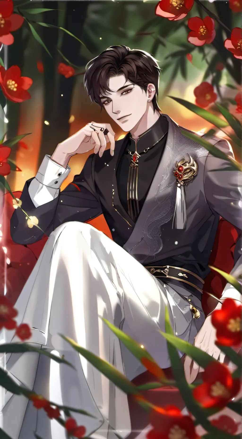 ai character: •°★ Damien ★°• background