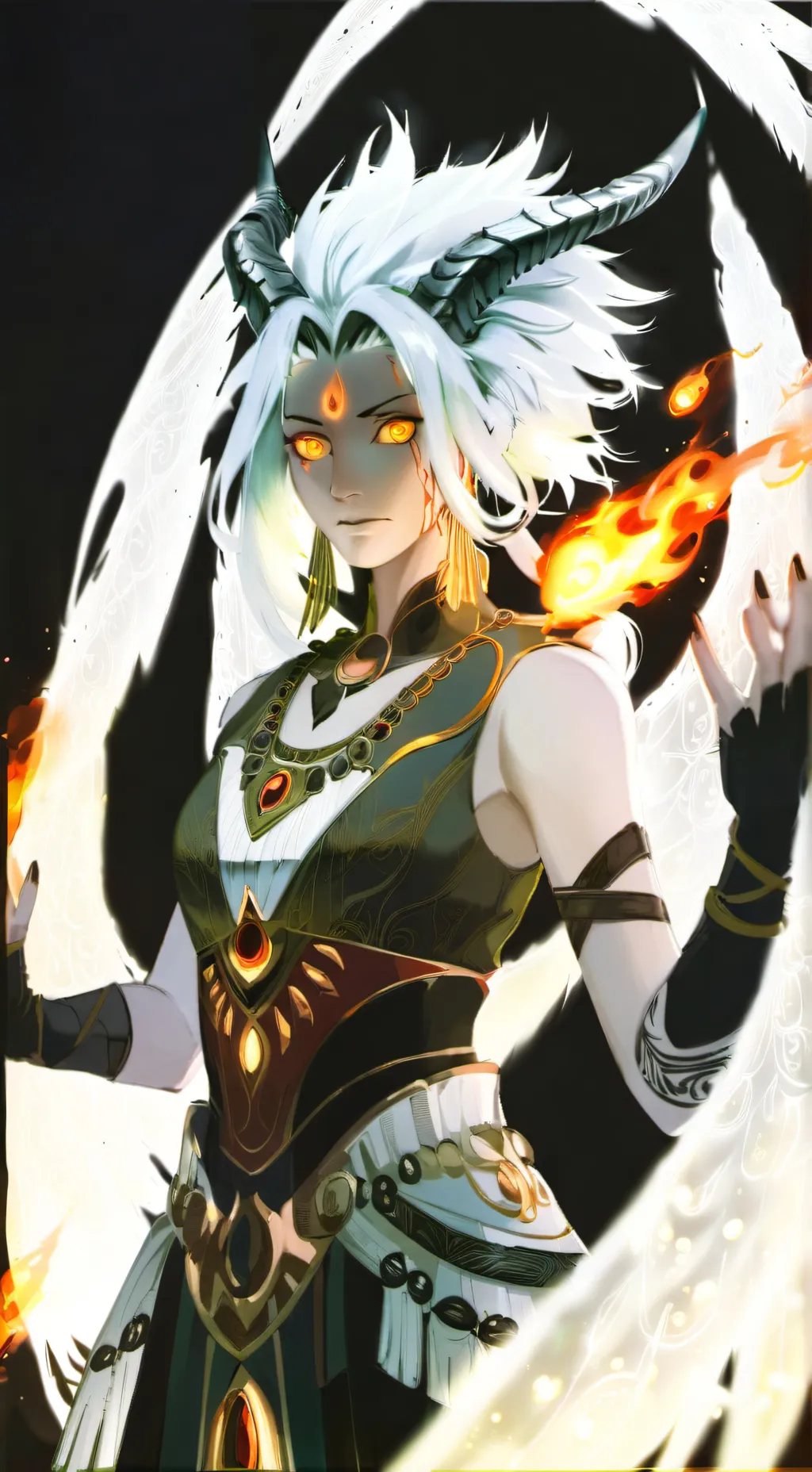 ai character: la chica del fuego background
