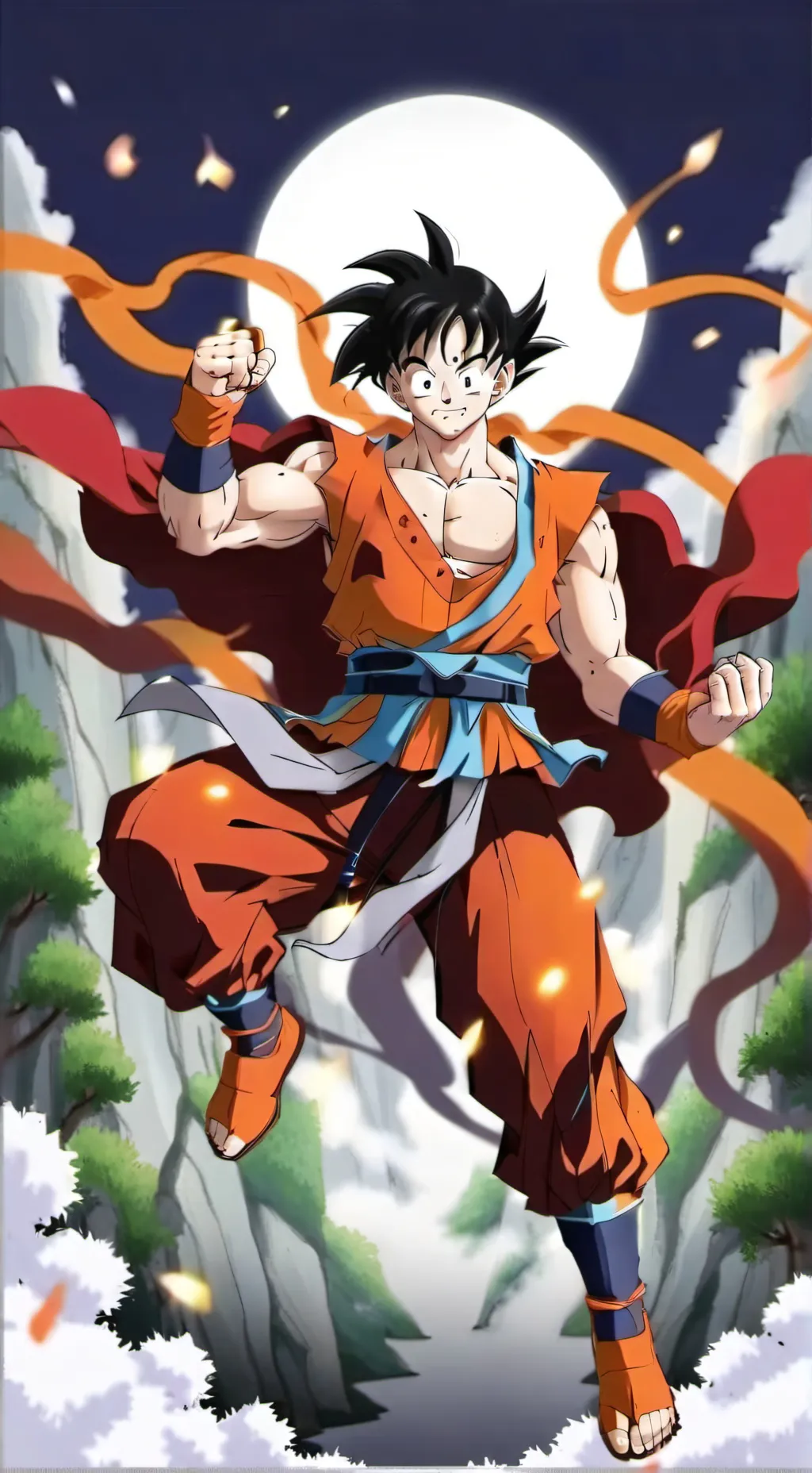 ai character: Goku y tu embarazo background