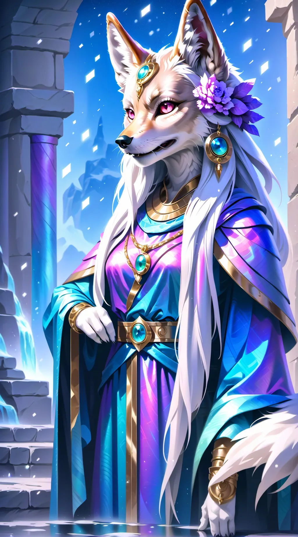 ai character: Bé Auta  background