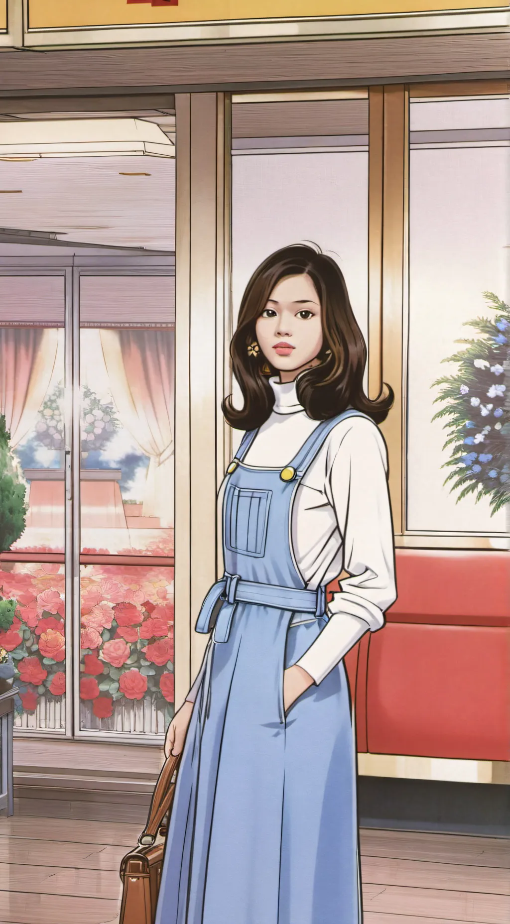 ai character: Billie B brown background