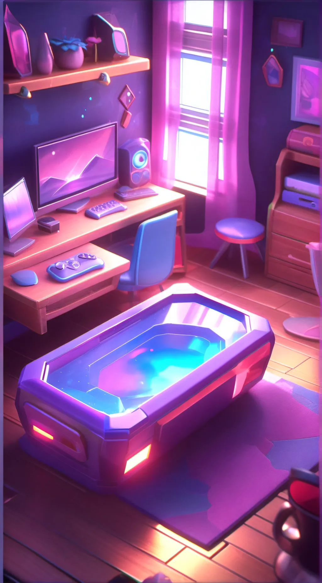 ai character: cloud house ver 2 background