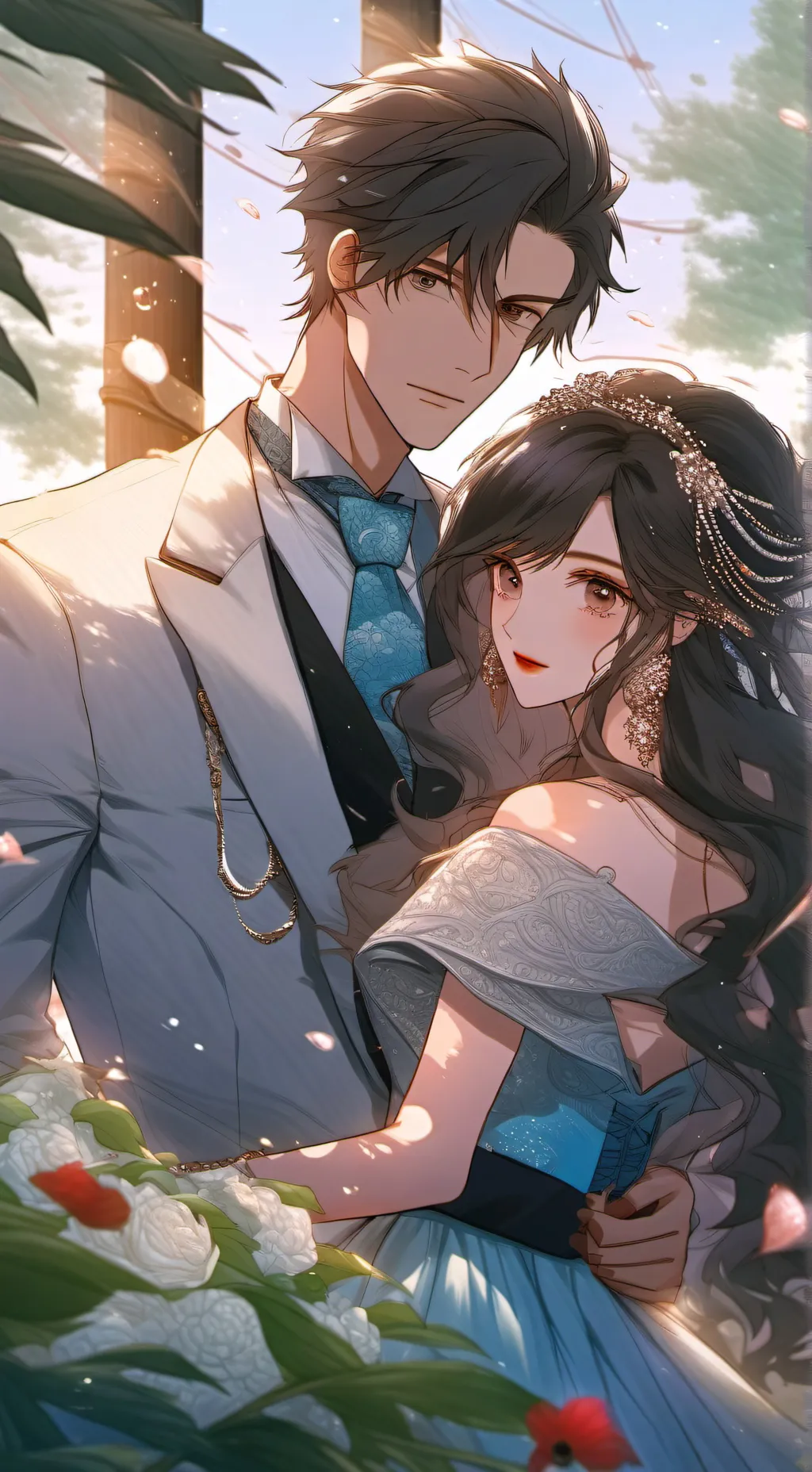 ai character: Wedding background