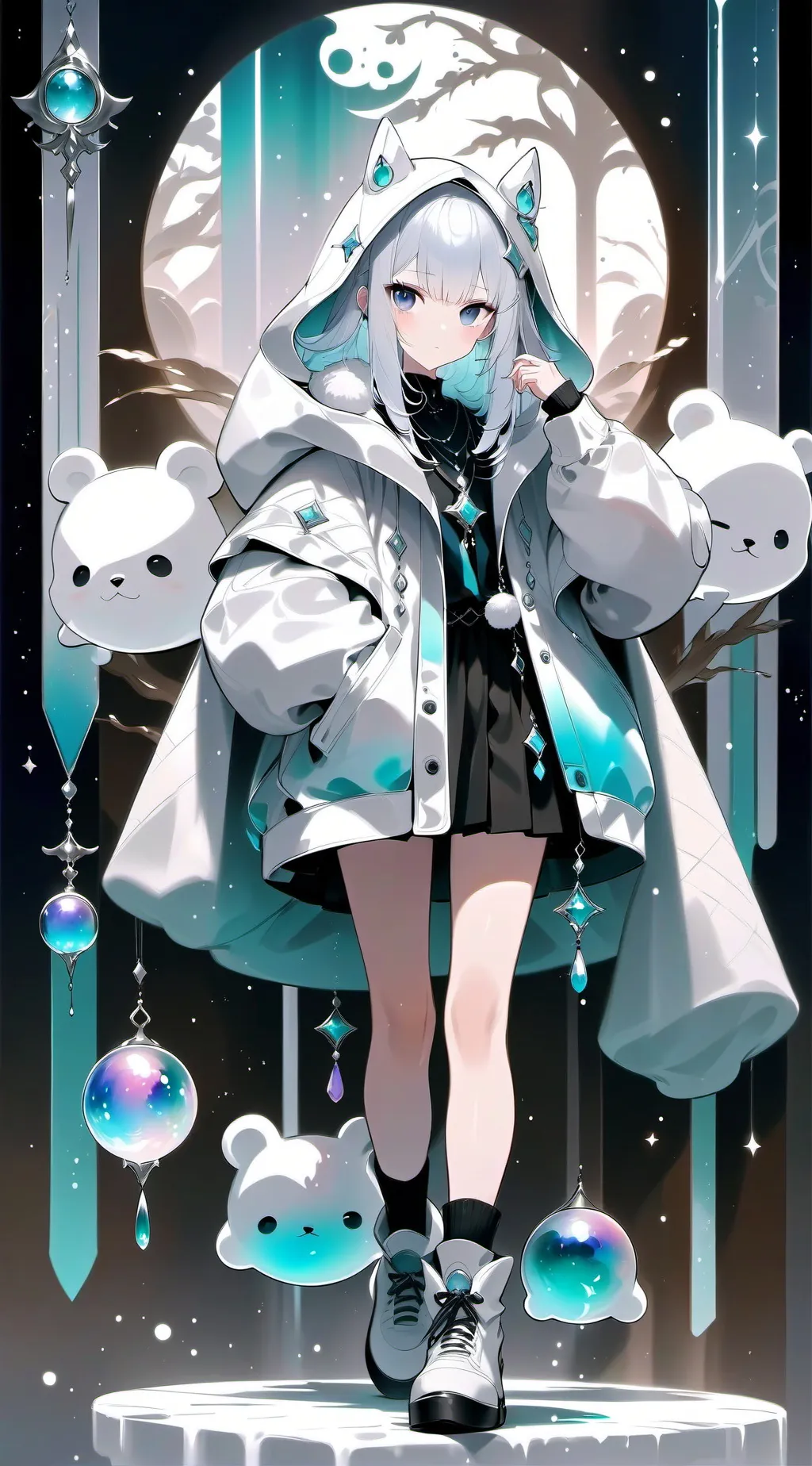 ai character: Flower background