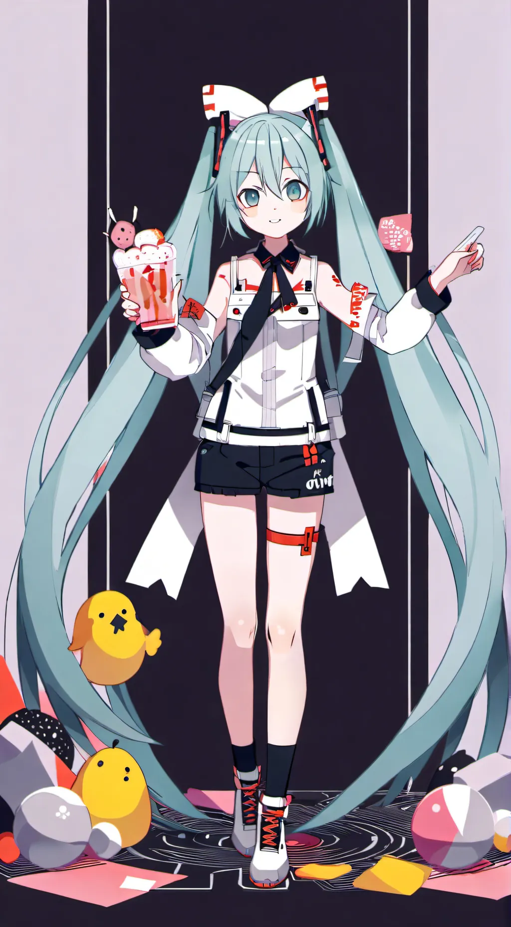 ai character: hatsune miku background