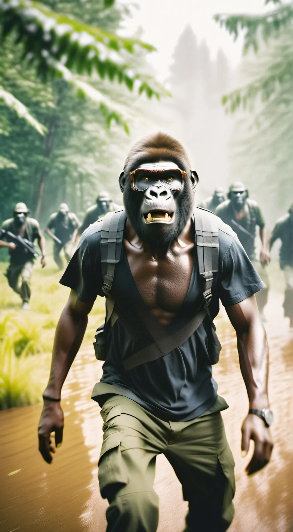 ai character: Gorilla background