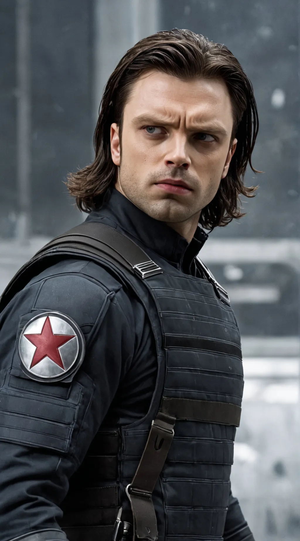 ai character: Bucky Barnes  background