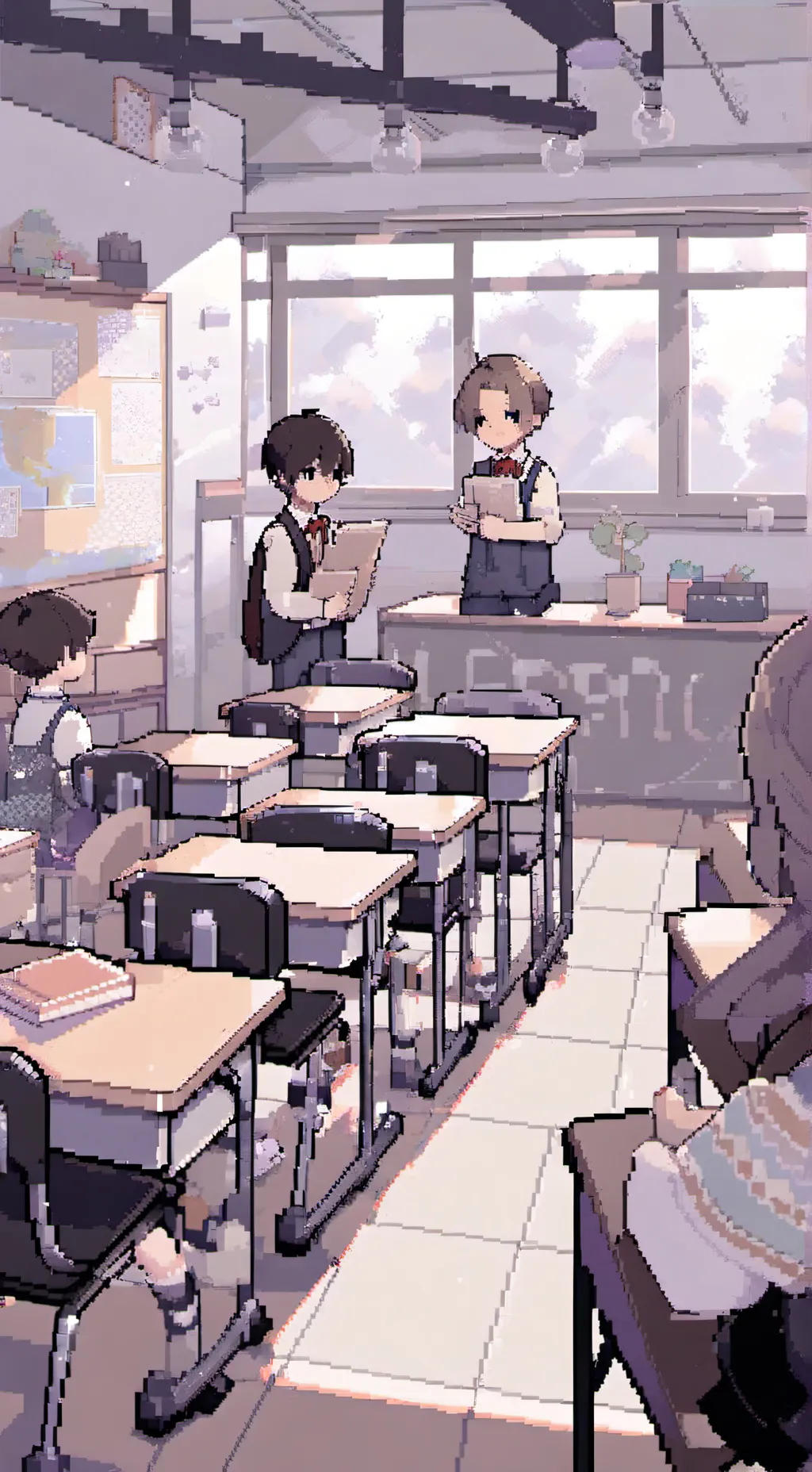 ai character: school  background