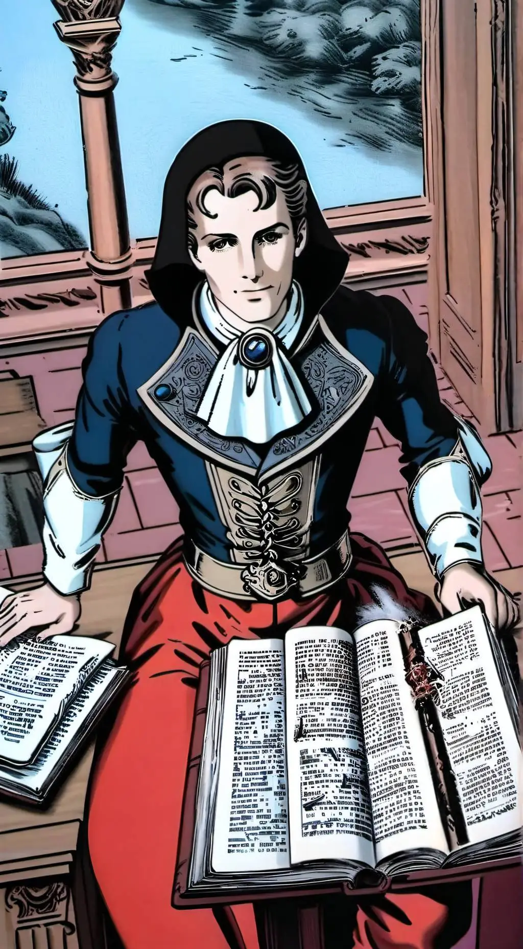 ai character: Victor el escritor background