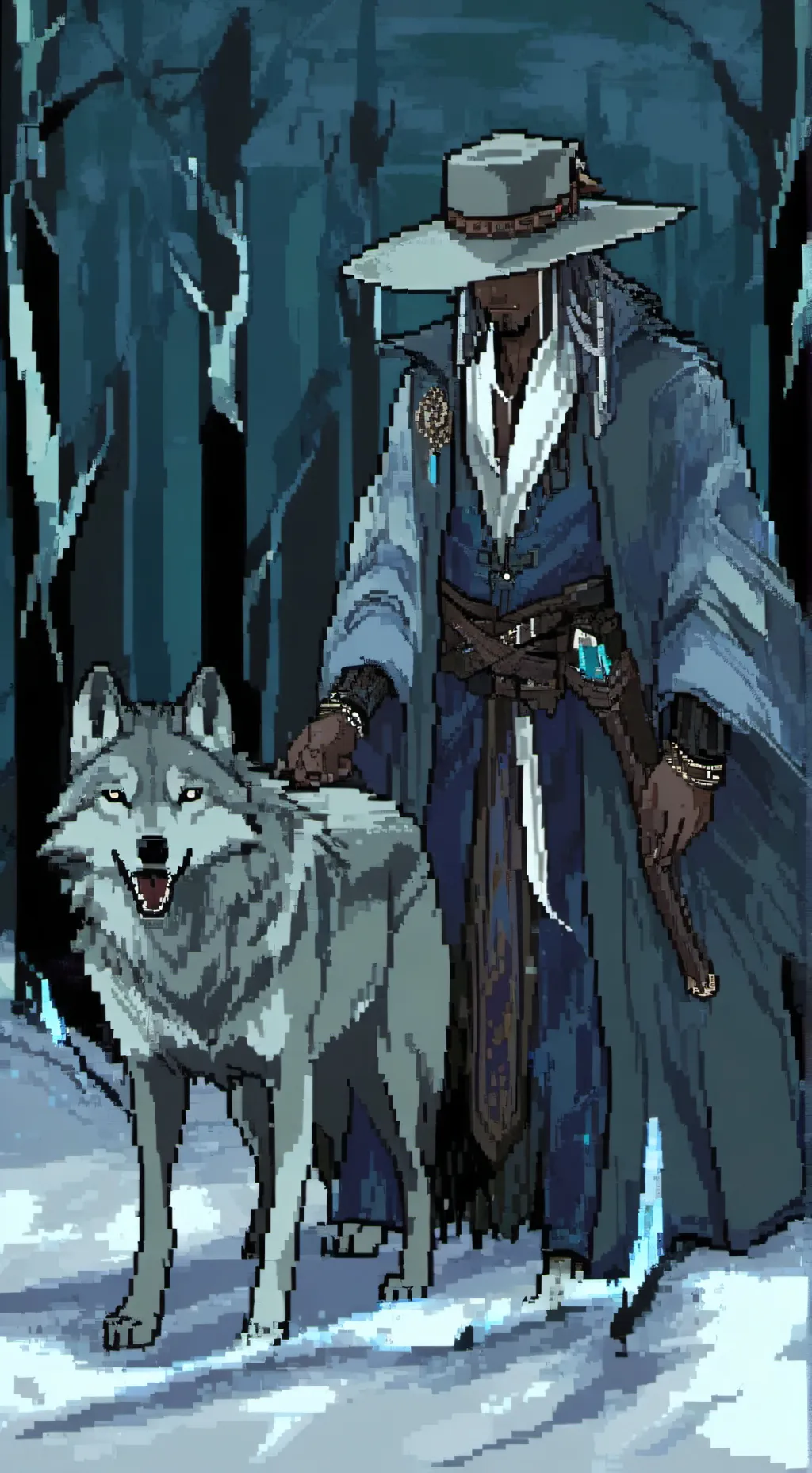 ai character: wolf background