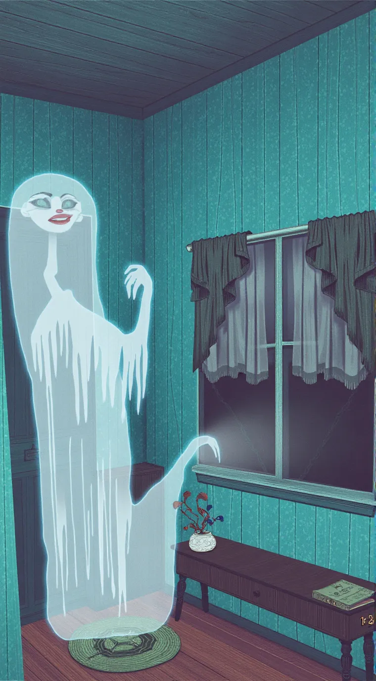 ai character: Creepy house background