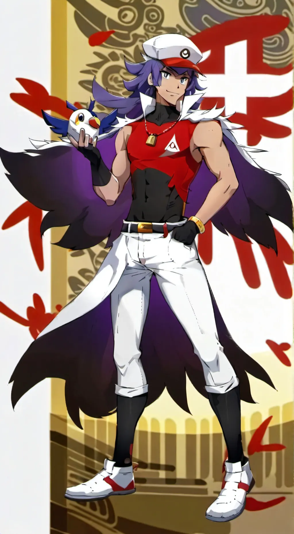 ai character: pokemon Galar leon background