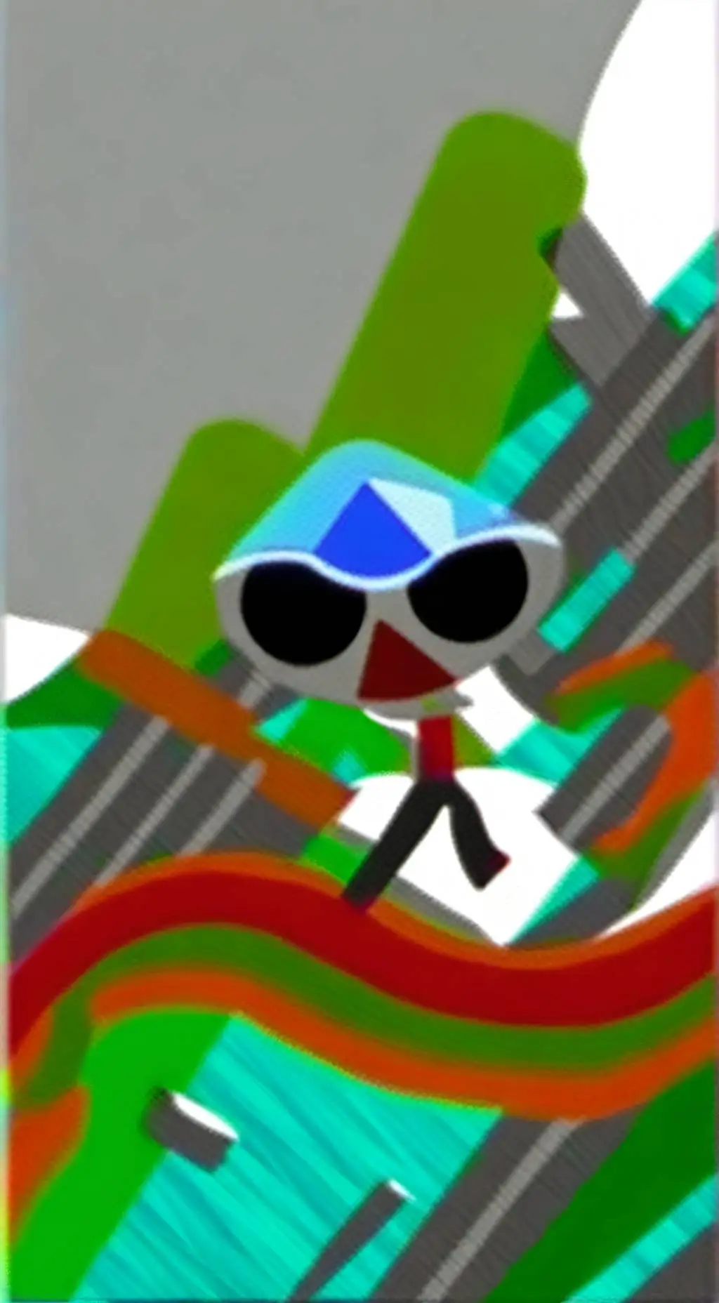 ai character: Gray background