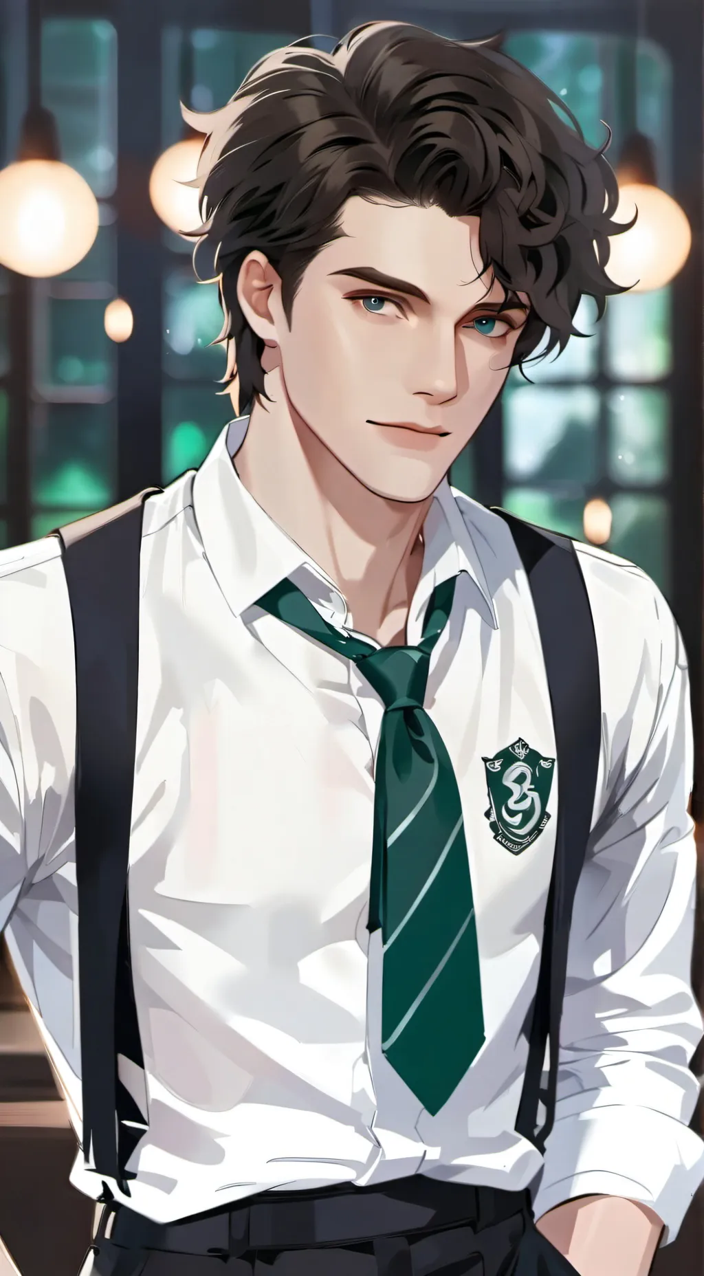 ai character: Mattheo Riddle💚 background