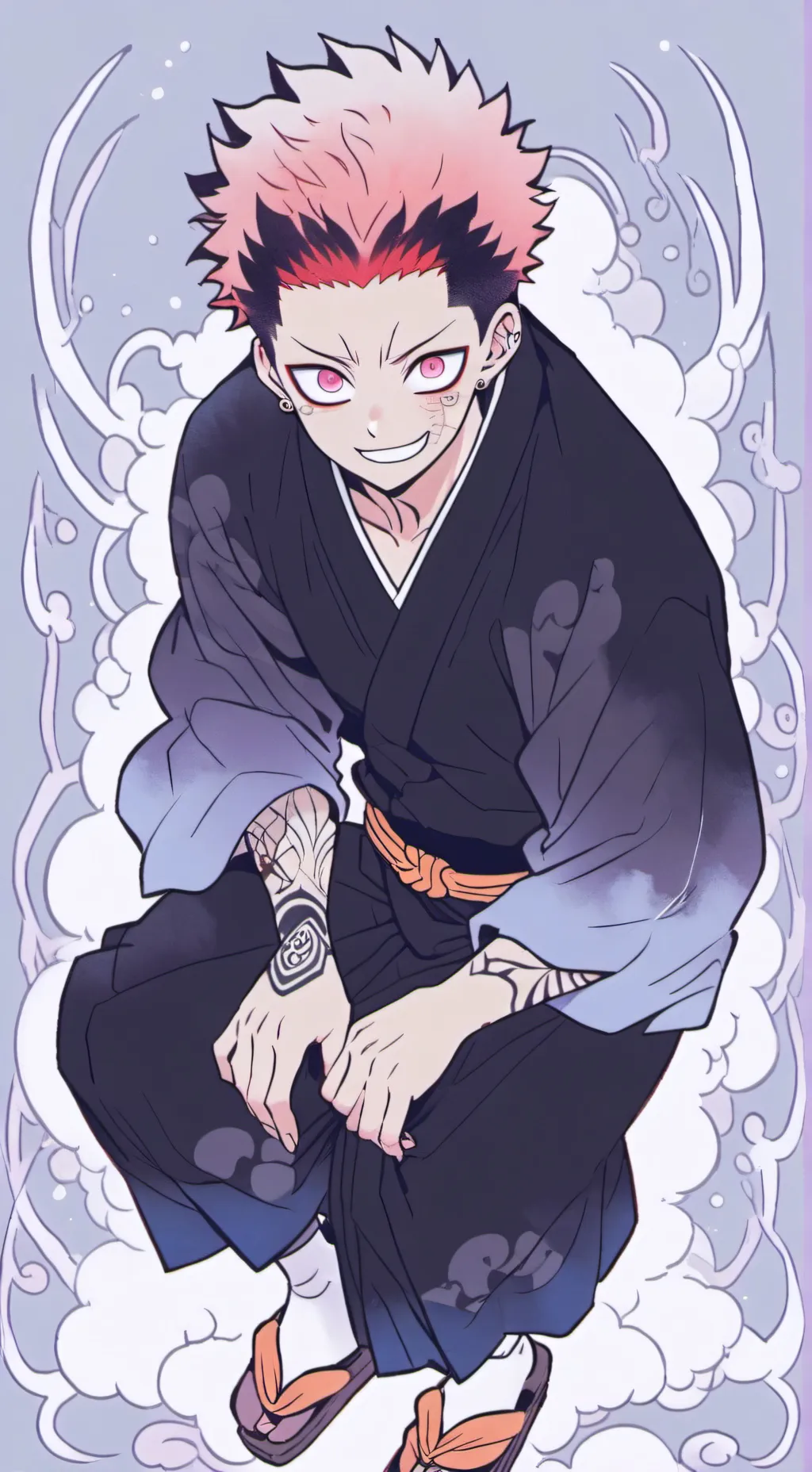 ai character: Jjk sukuna background