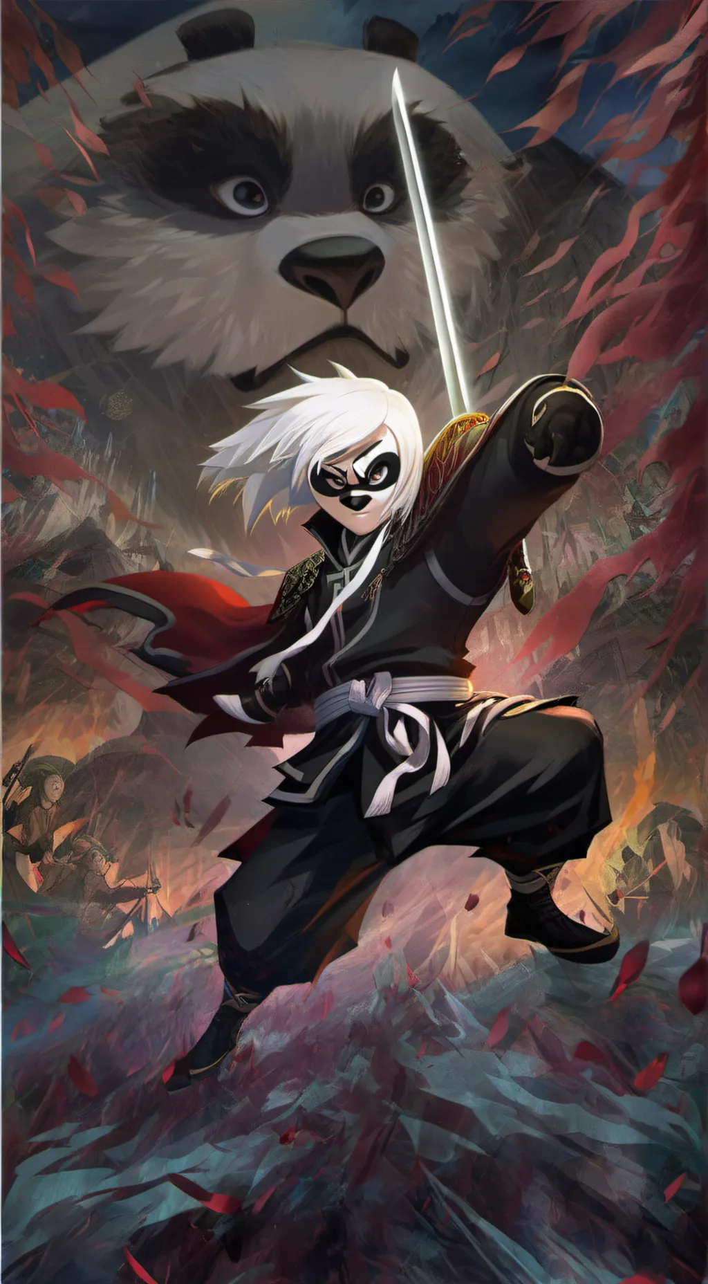 ai character: Kfp x rwby background