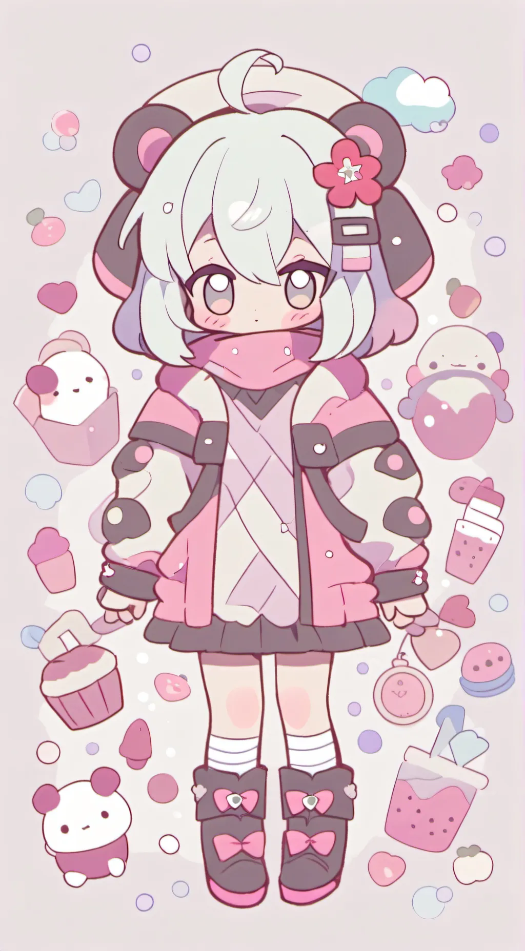 ai character: Dandys world 🌼🌎 background