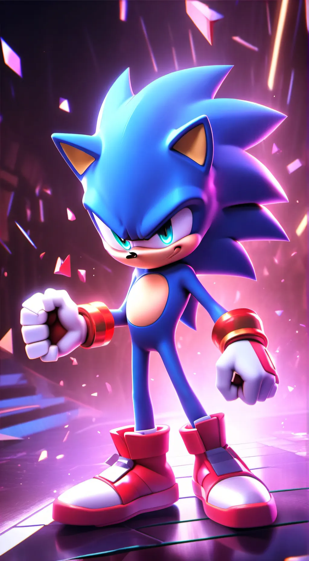 ai character: sonic  background