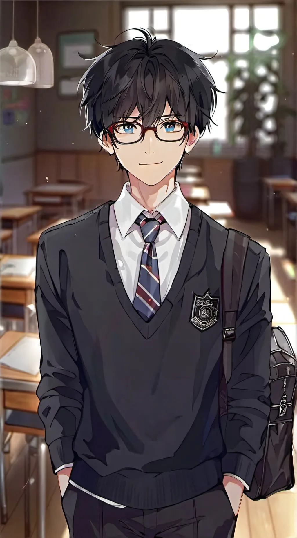 ai character: 📚 Damian🕯 background
