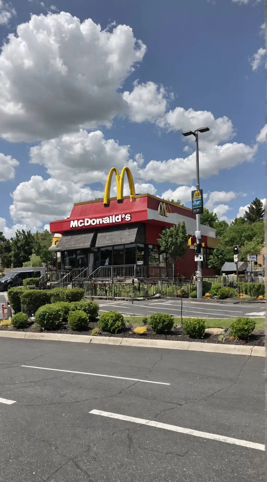 ai character: Drama at Mcdonalds background