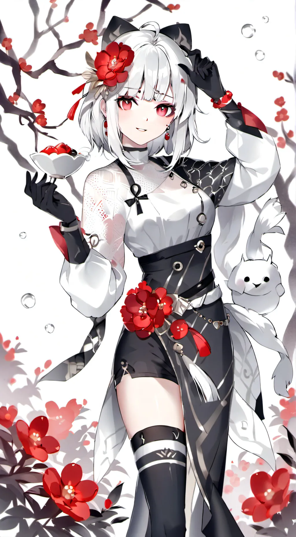 ai character: rose background