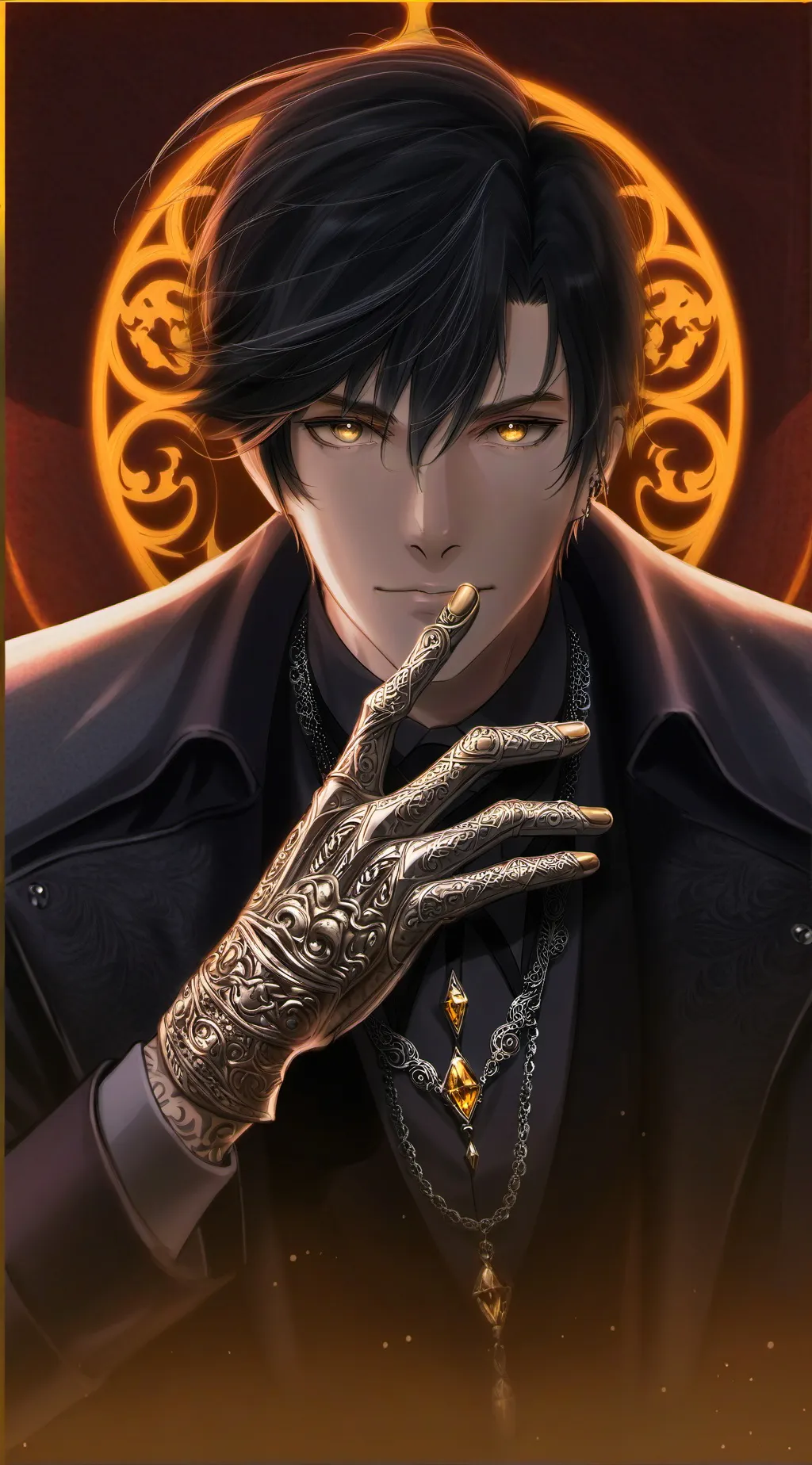 ai character: Demon slayer  background