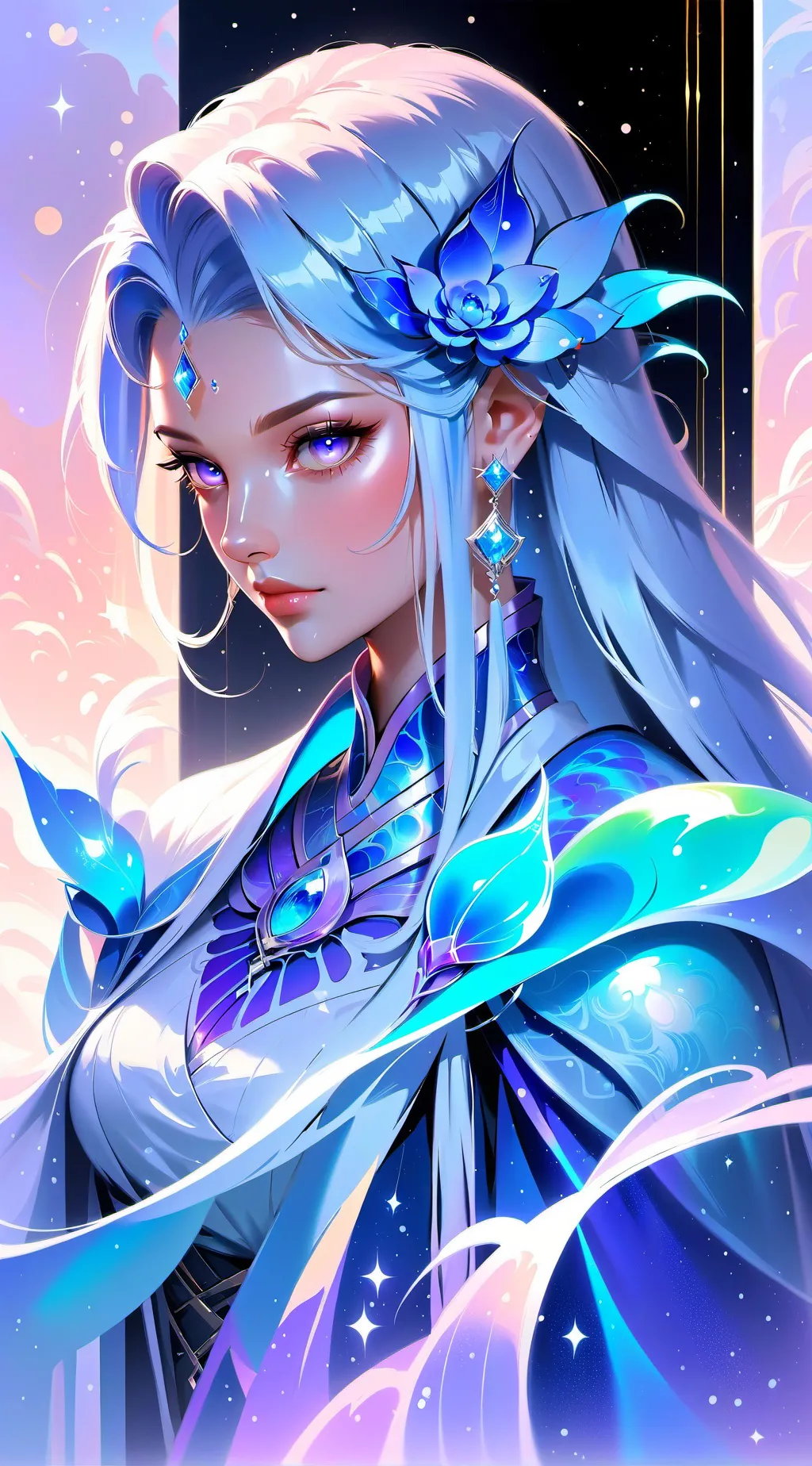 ai character: luna  lunaire  background