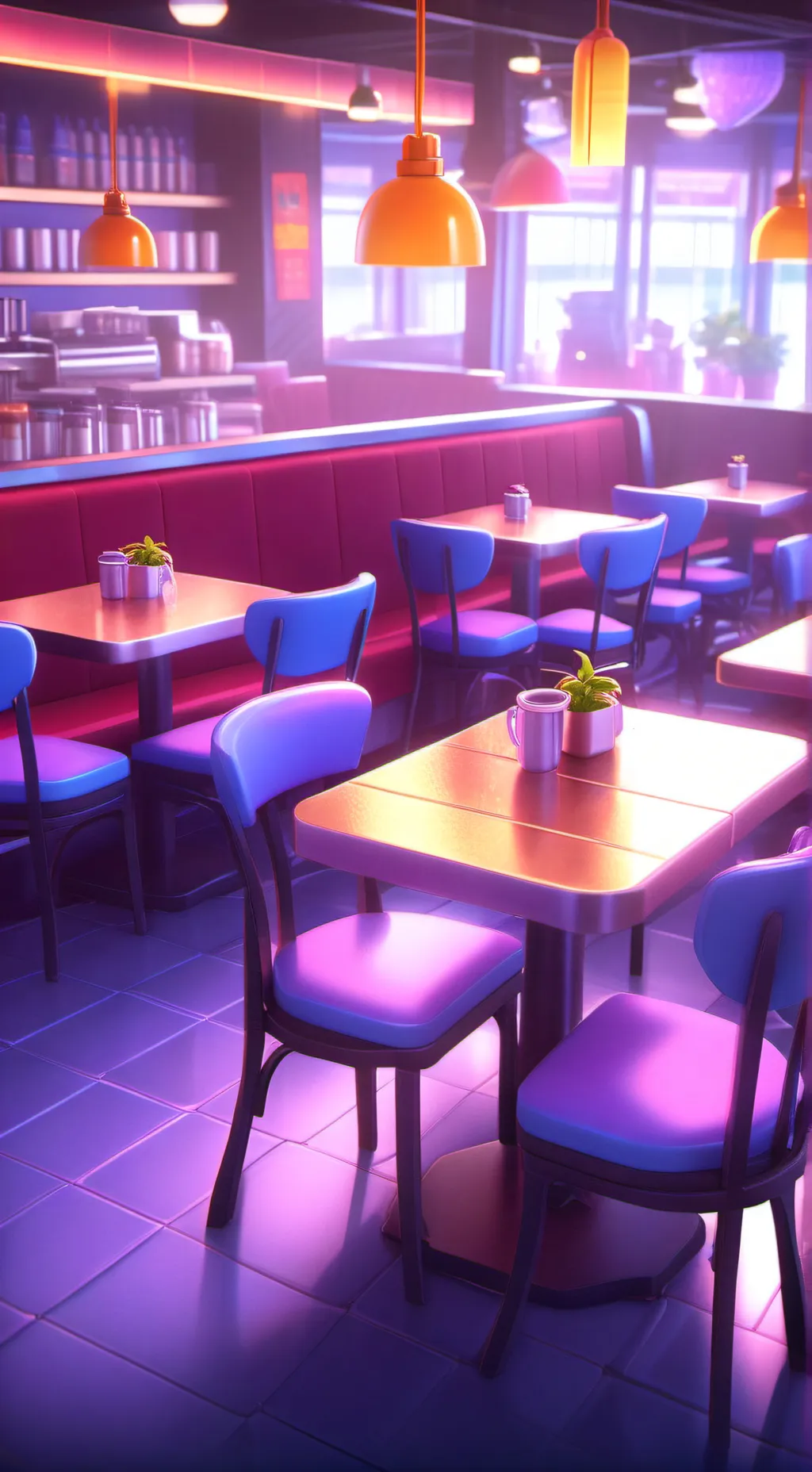 ai character: Mha caffee background