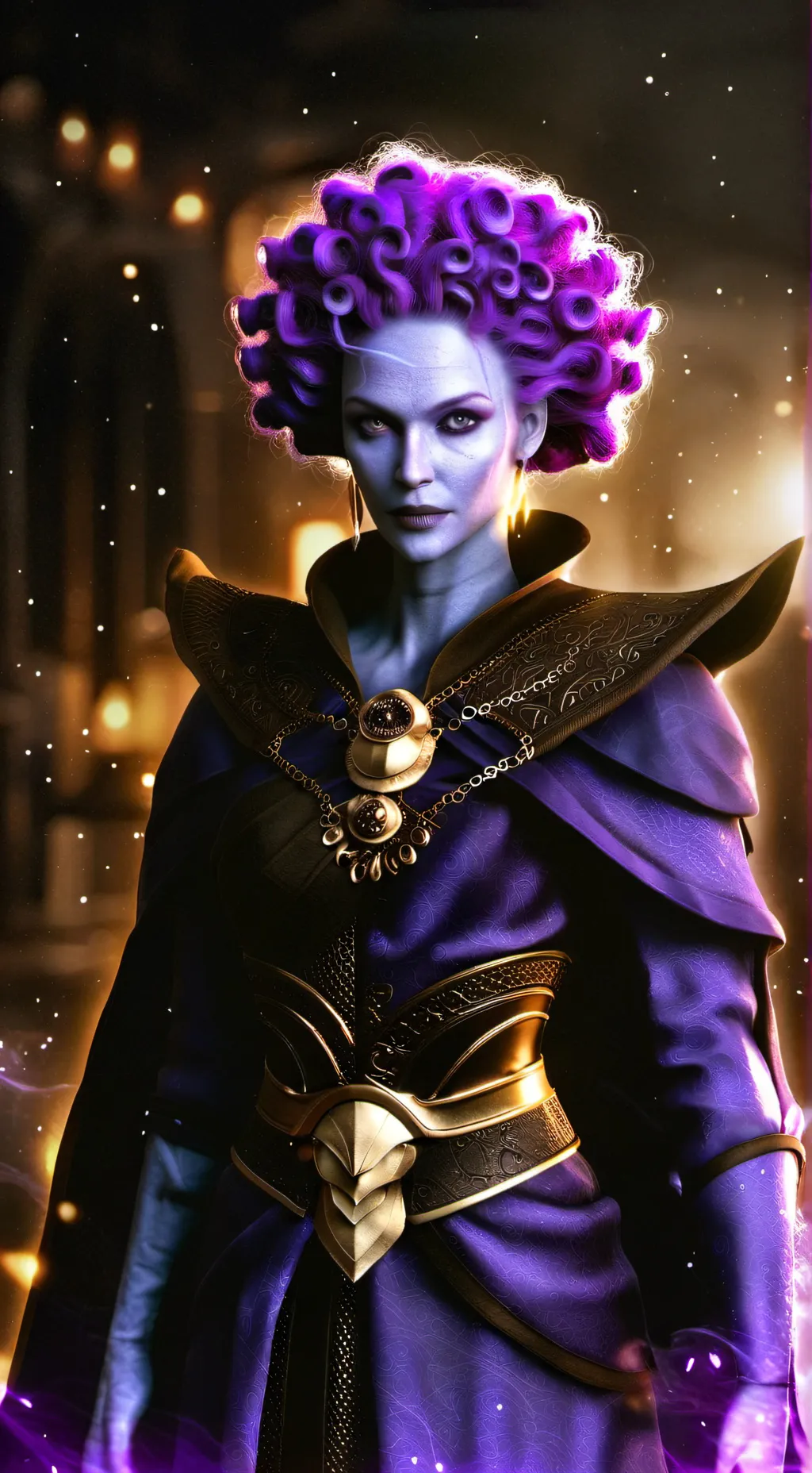 ai character: Queen Themi  background