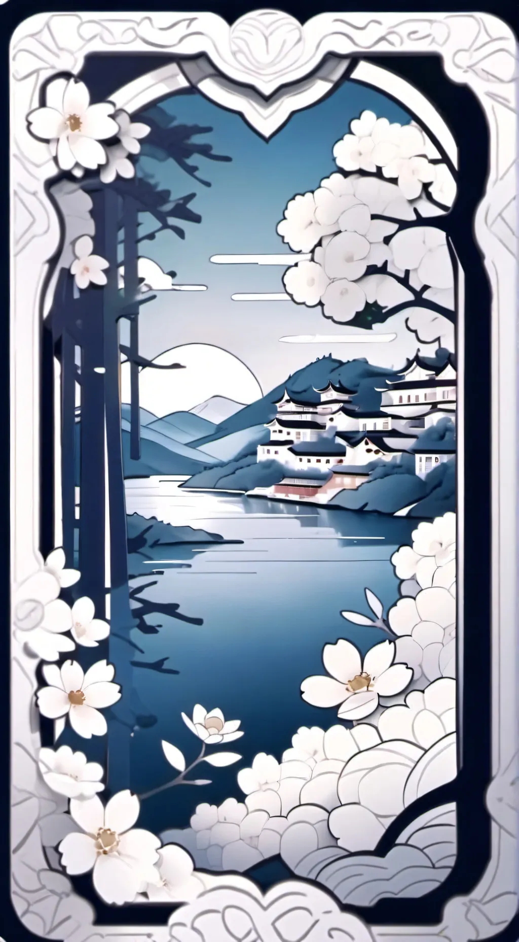 ai character: smile but good background