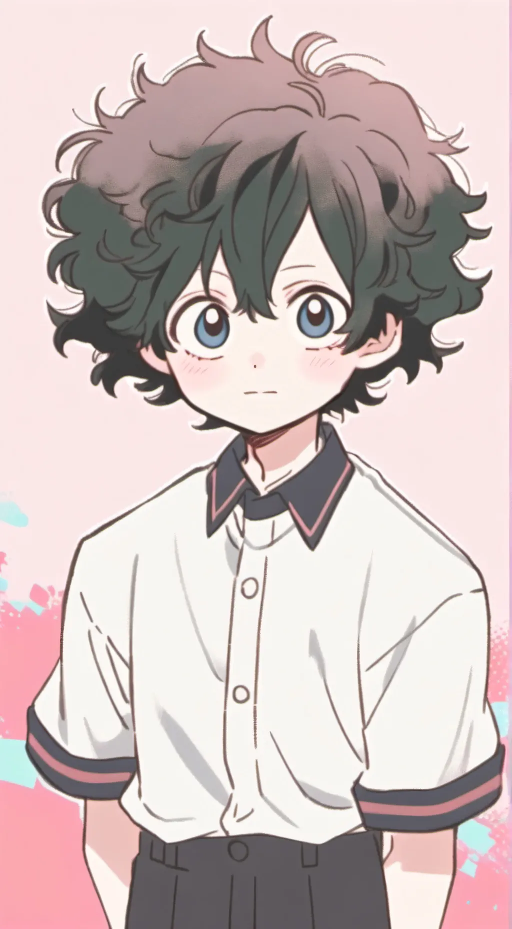 ai character: MHA X DEKU X U background