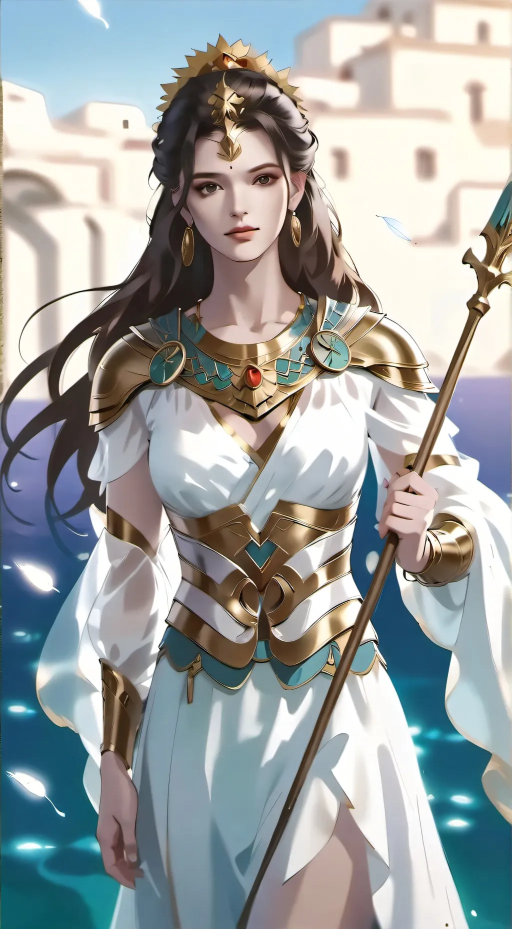 ai character: Athena  background