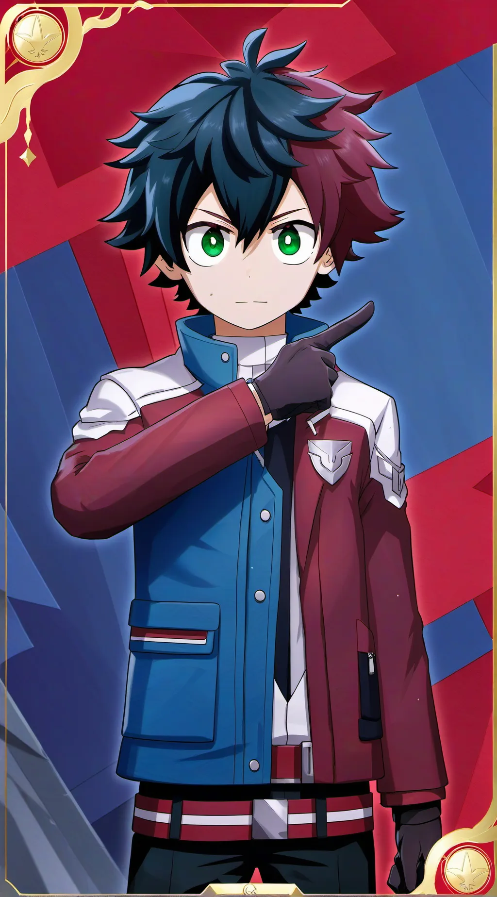 ai character: Hijo Shoto y Deku  background
