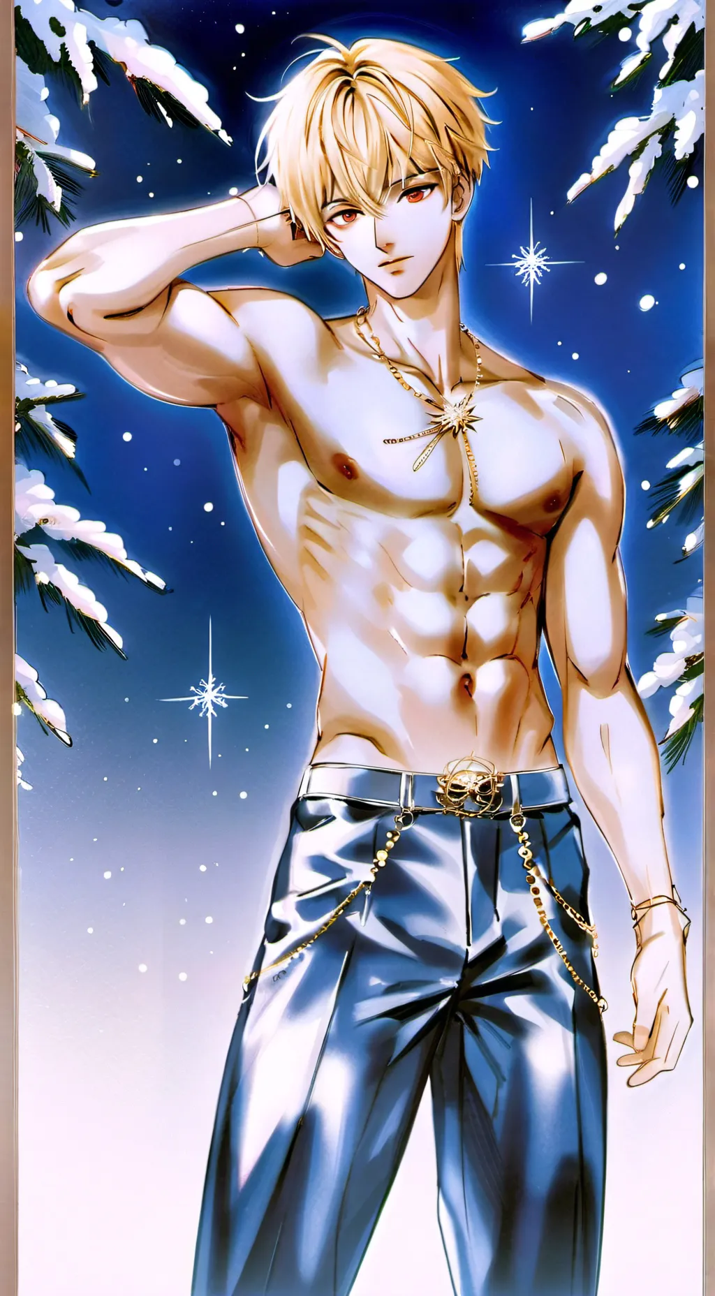 ai character: mha christmas background
