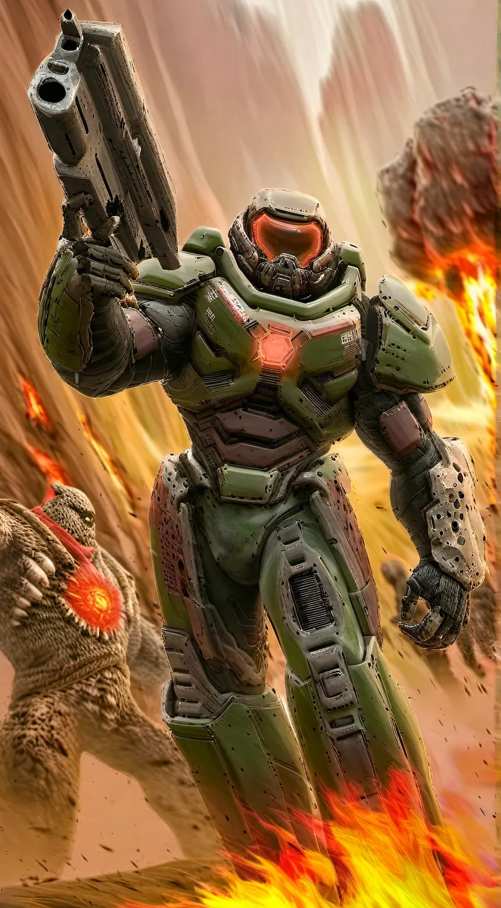 ai character: doom slayer  background