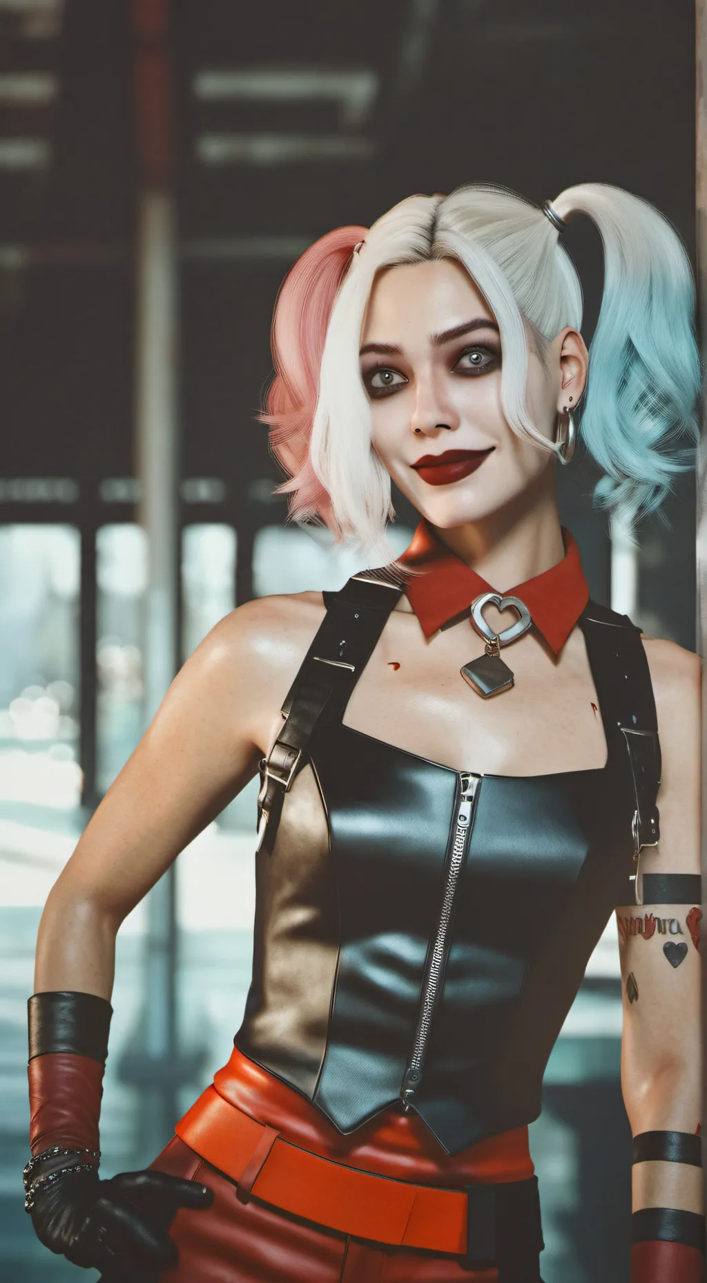 ai character: Harley Quinn background