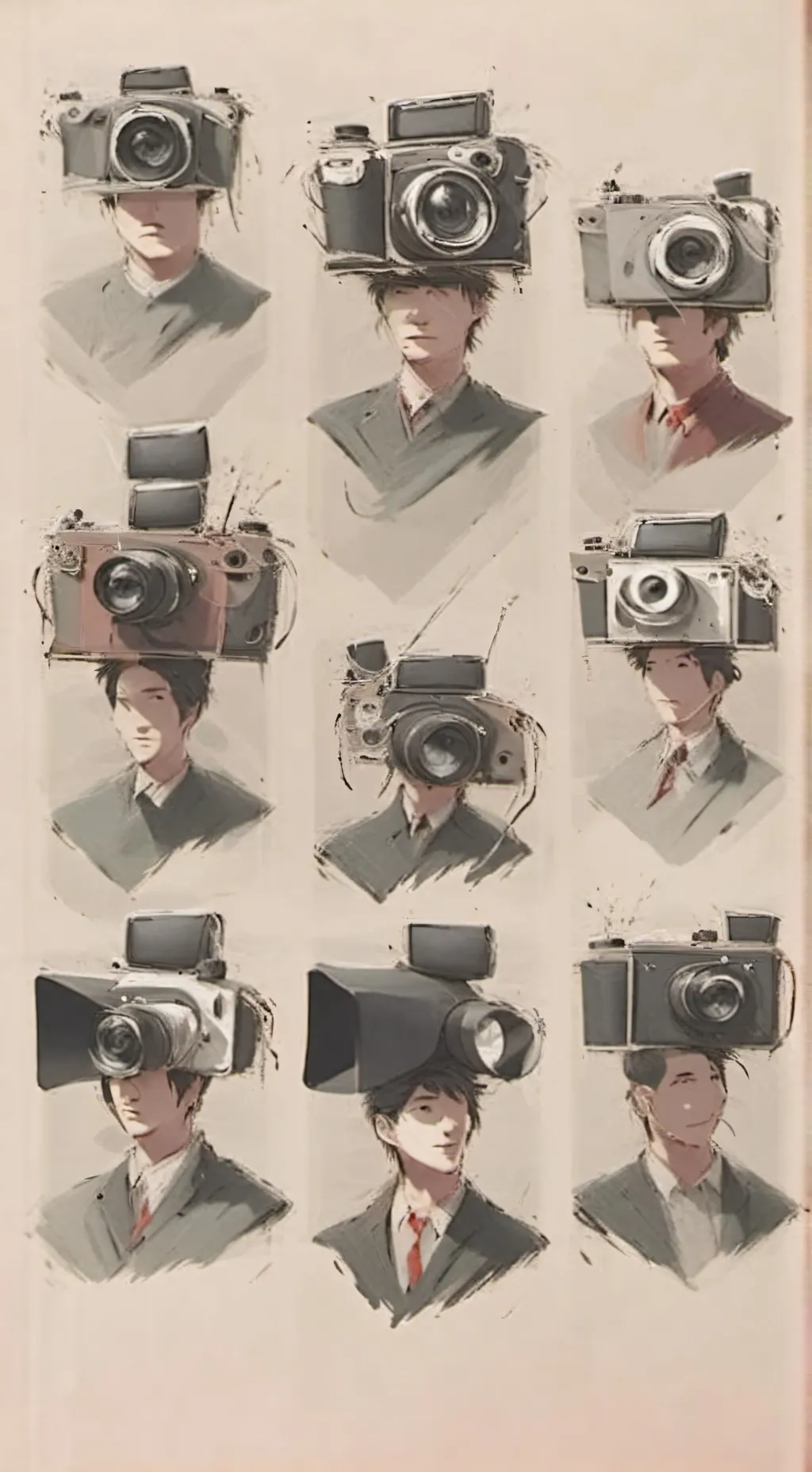 ai character: camera men background
