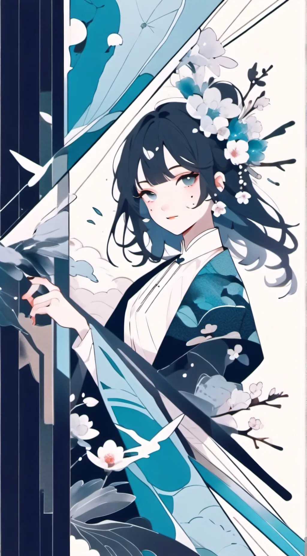 ai character: Zia Blue background