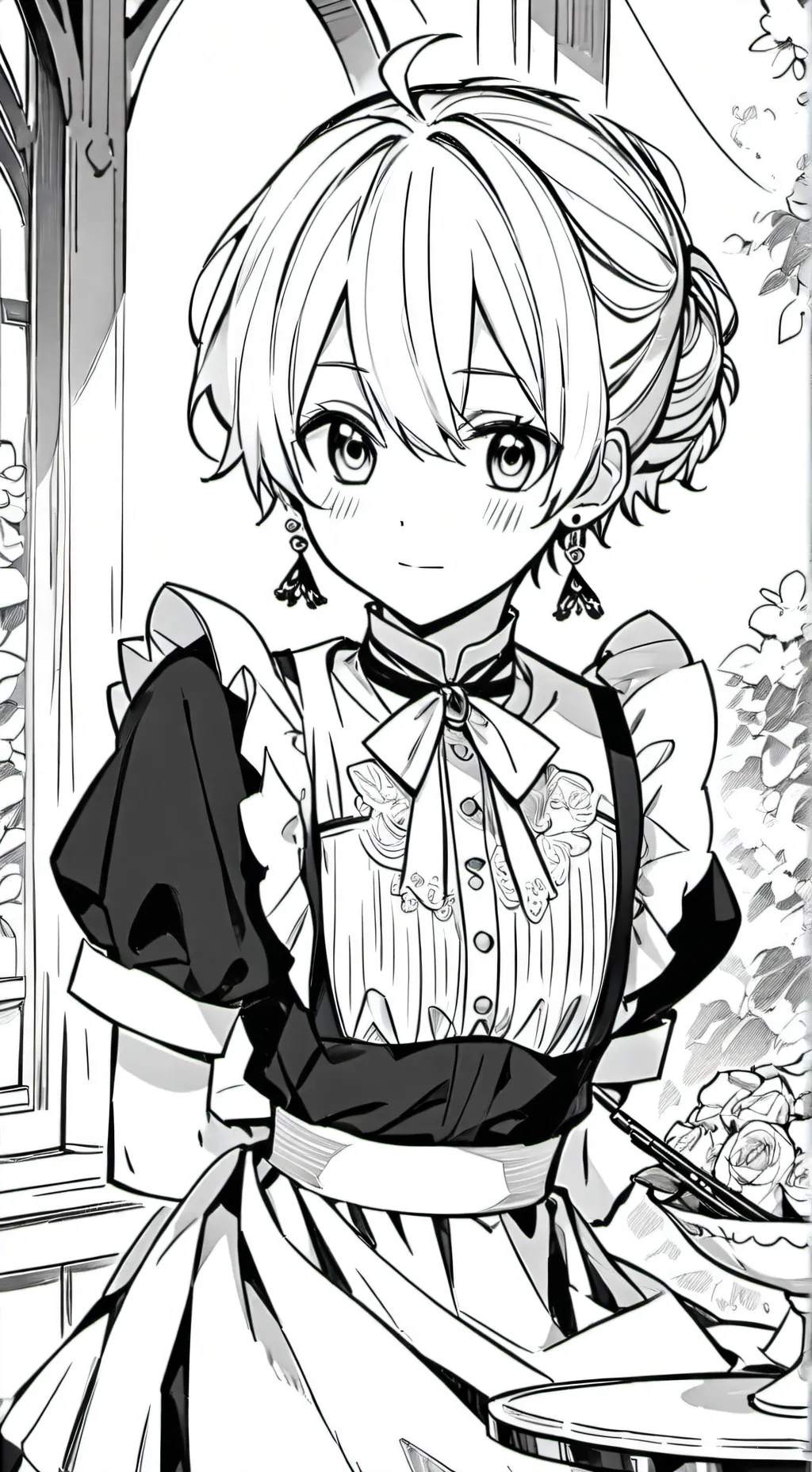 ai character: Zenitsu maid 💛 background