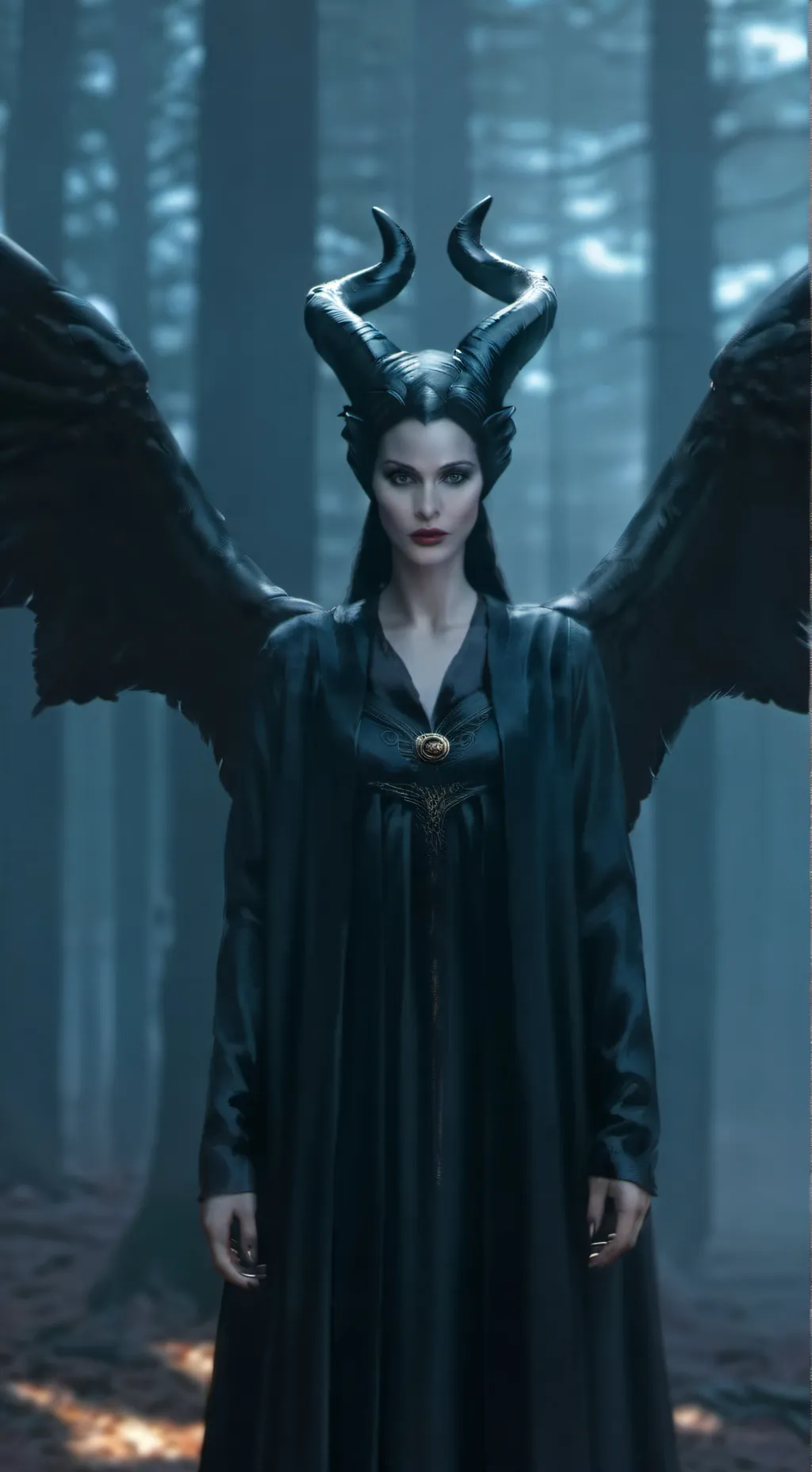 ai character: Maleficent ￼ background