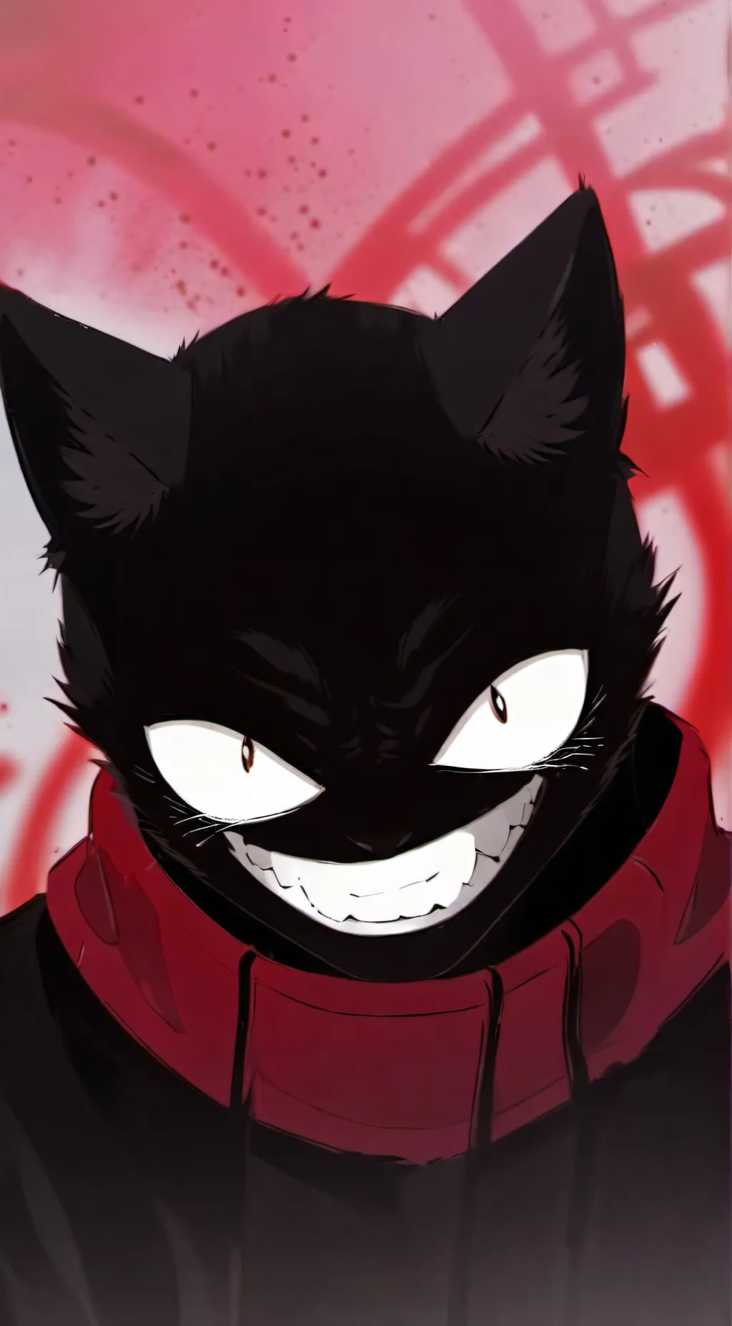 ai character: Cartoon cat  background