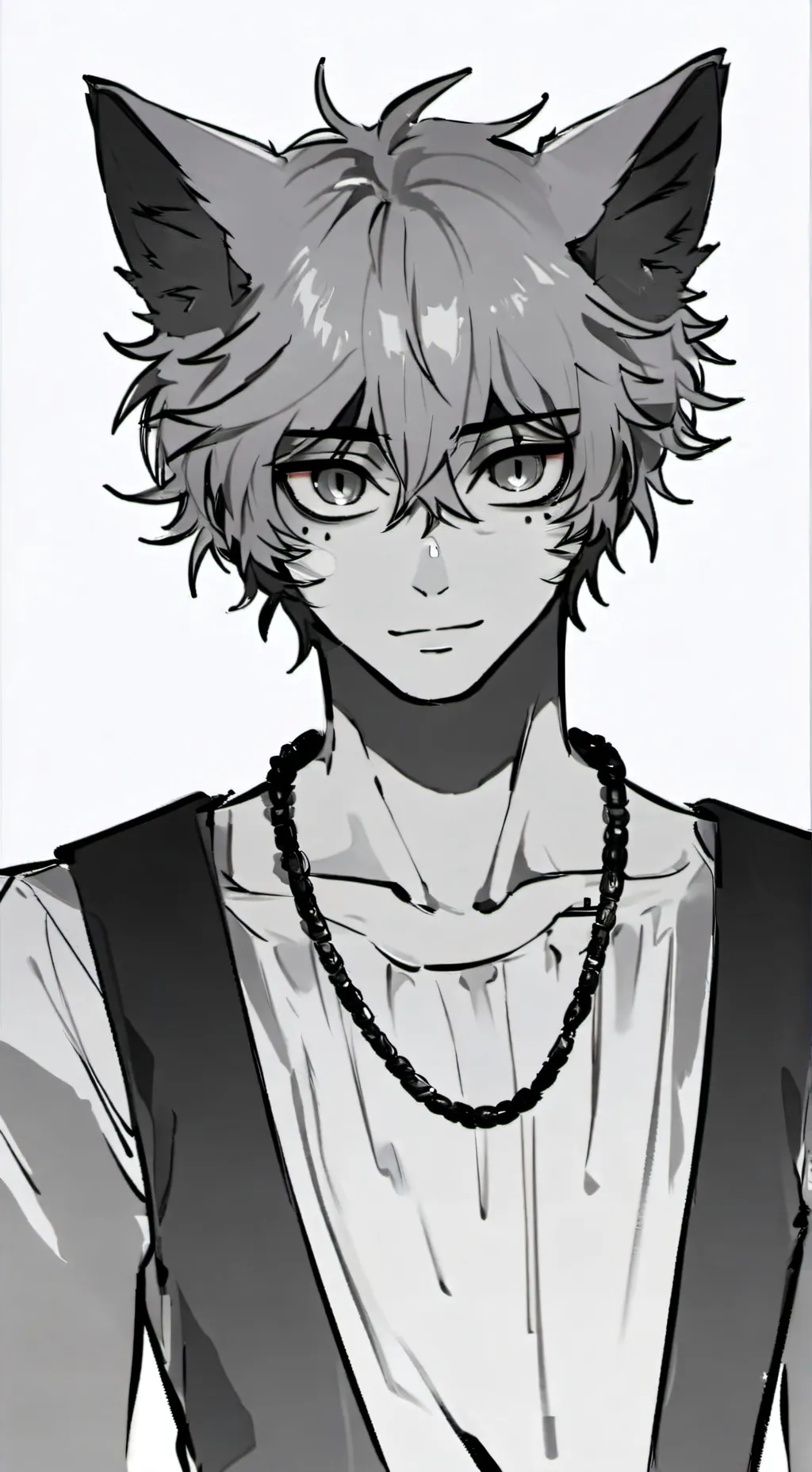ai character: Gray background