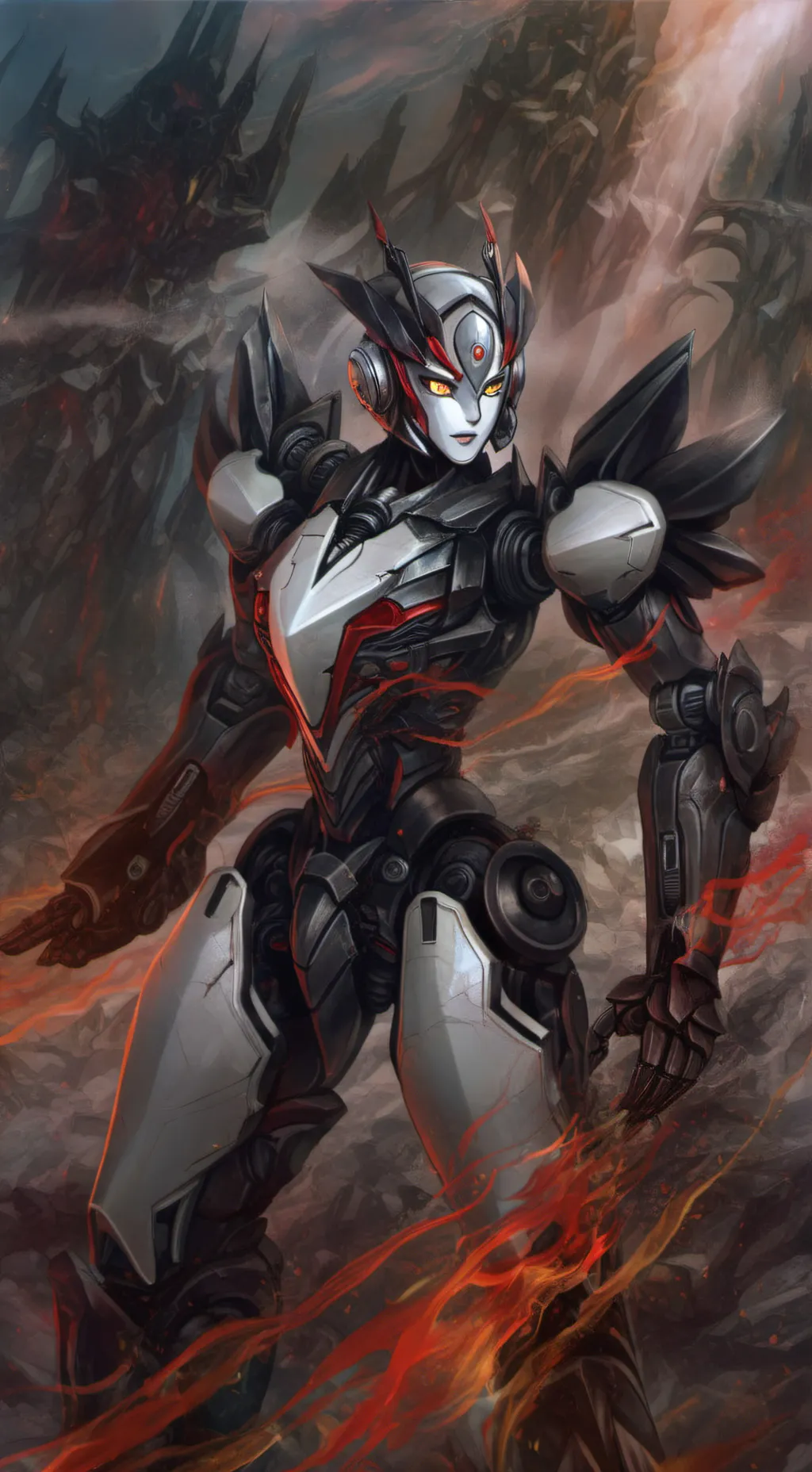 ai character: TRANSFORMER EX-D2 background