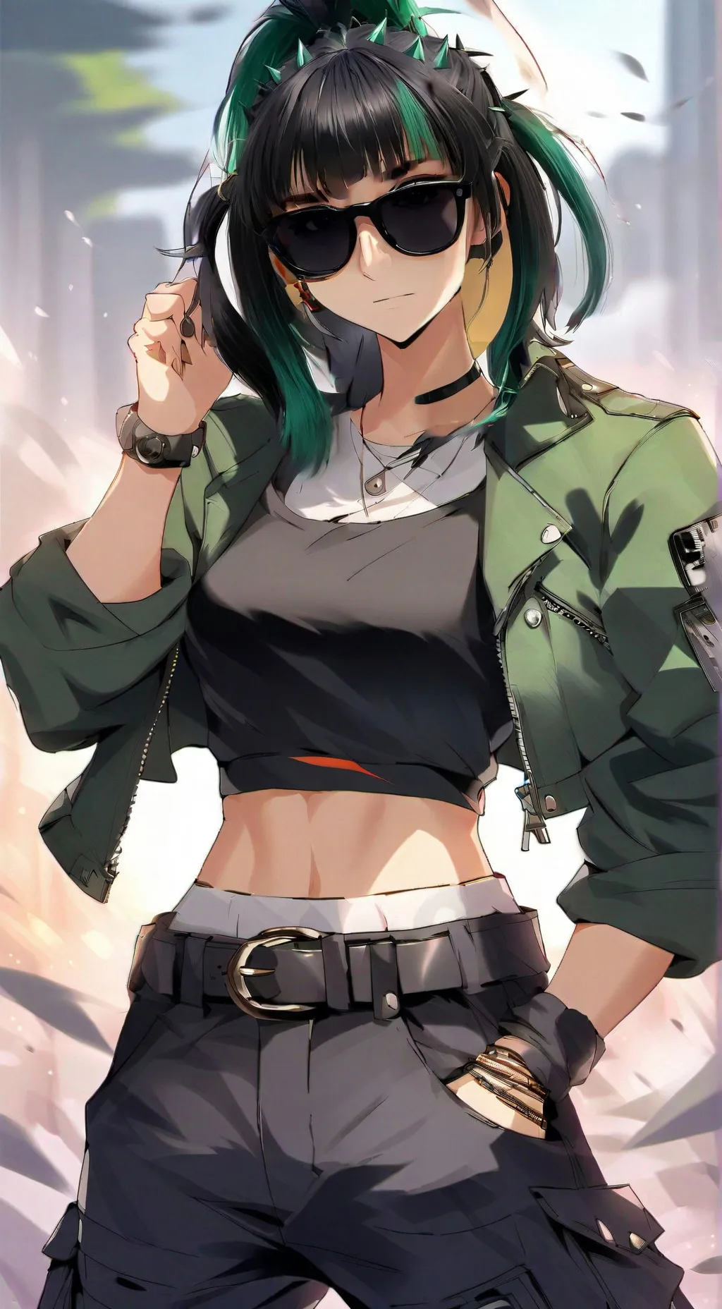 ai character: tomboy test background