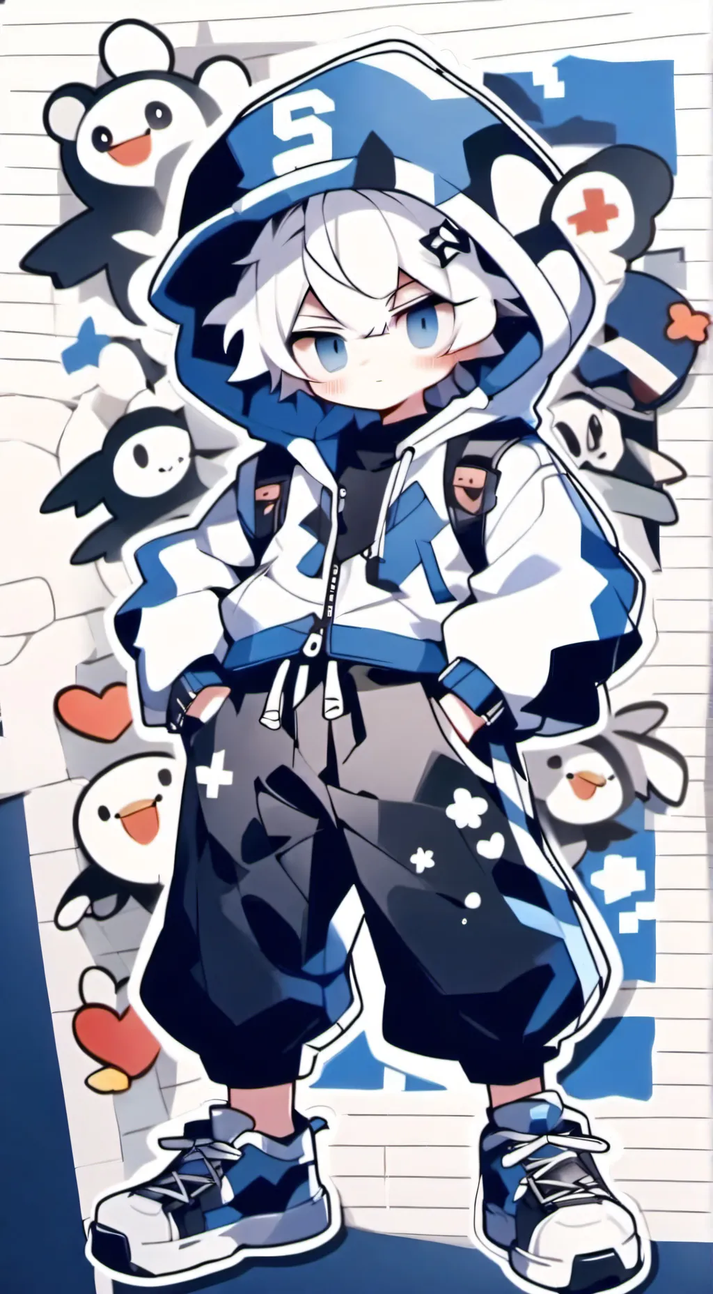 ai character: Mario x Meggy background
