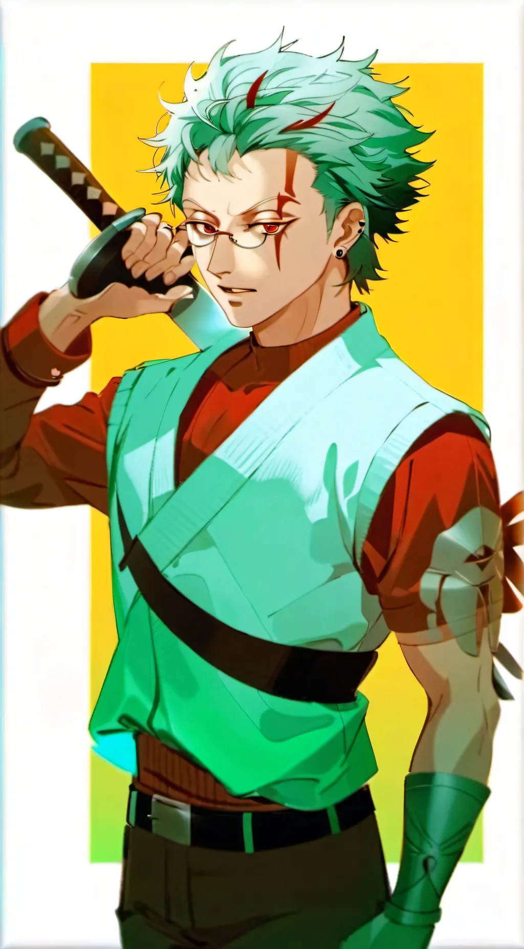 ai character: Roronoa zoro  background