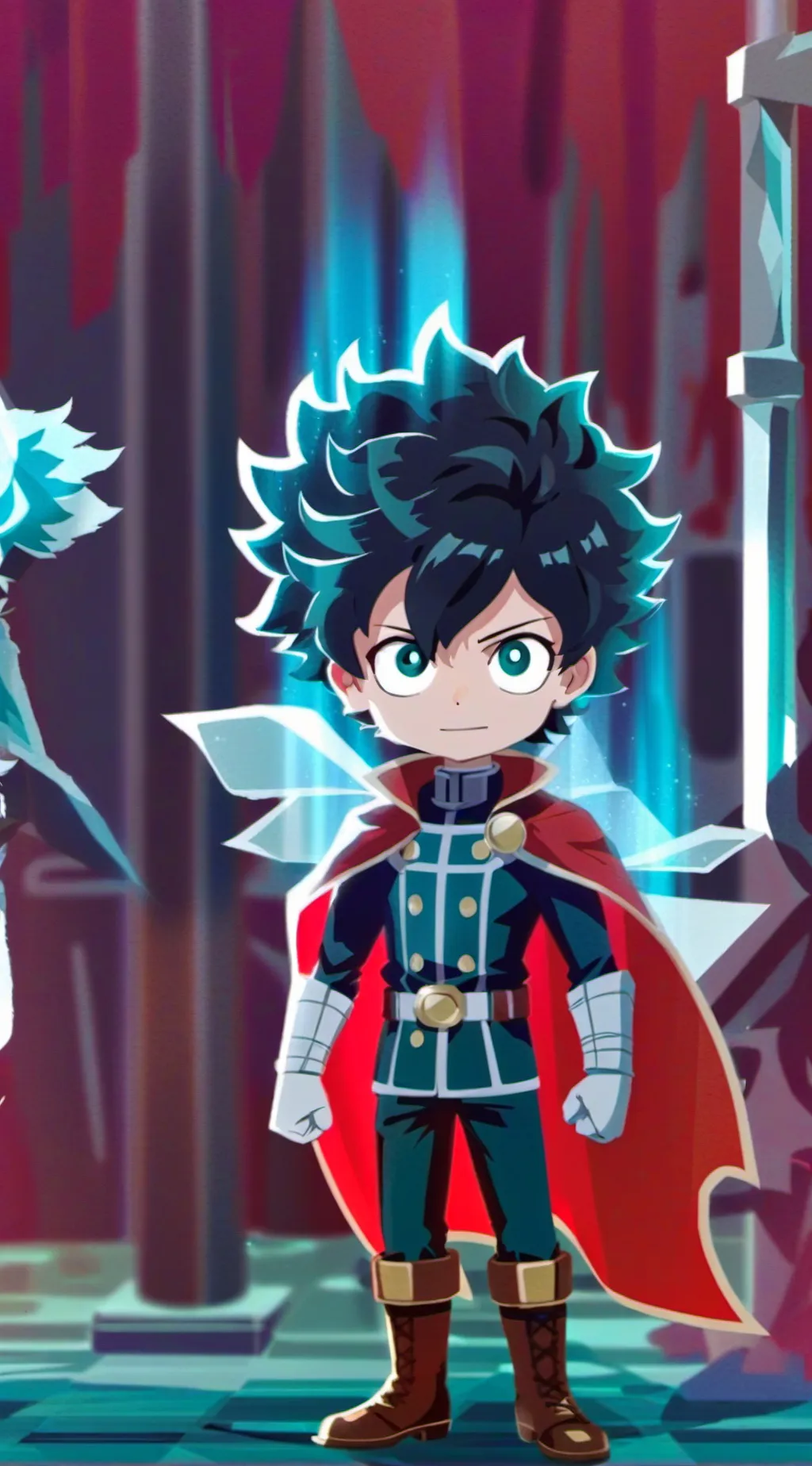 ai character: MHA final battle background