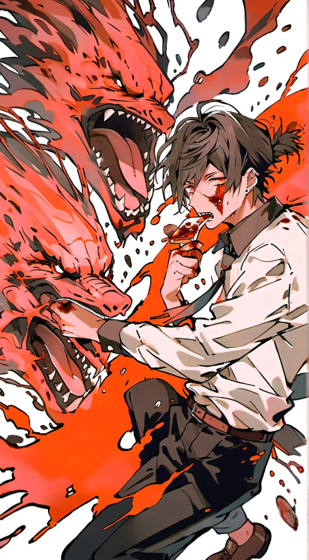 ai character: school chaos  background